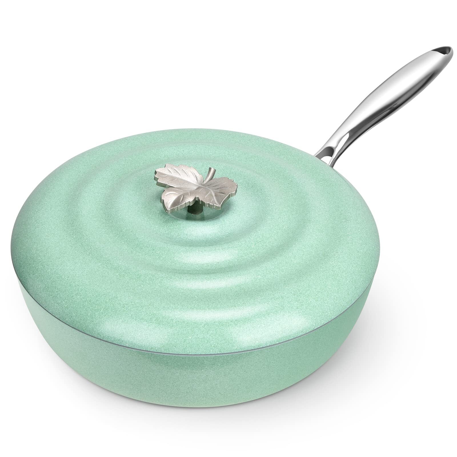 Ailwyn 11″ Nonstick Pan with Lid – All-In-One Pan, Deep Frying Pan,Oven Safe &