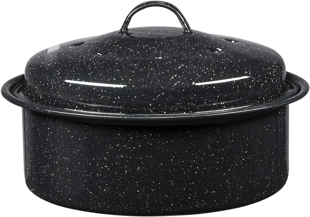 Granite Ware 8.7-Inch Small Covered round Roaster, 3Lb Capacity – Mini Roaster E