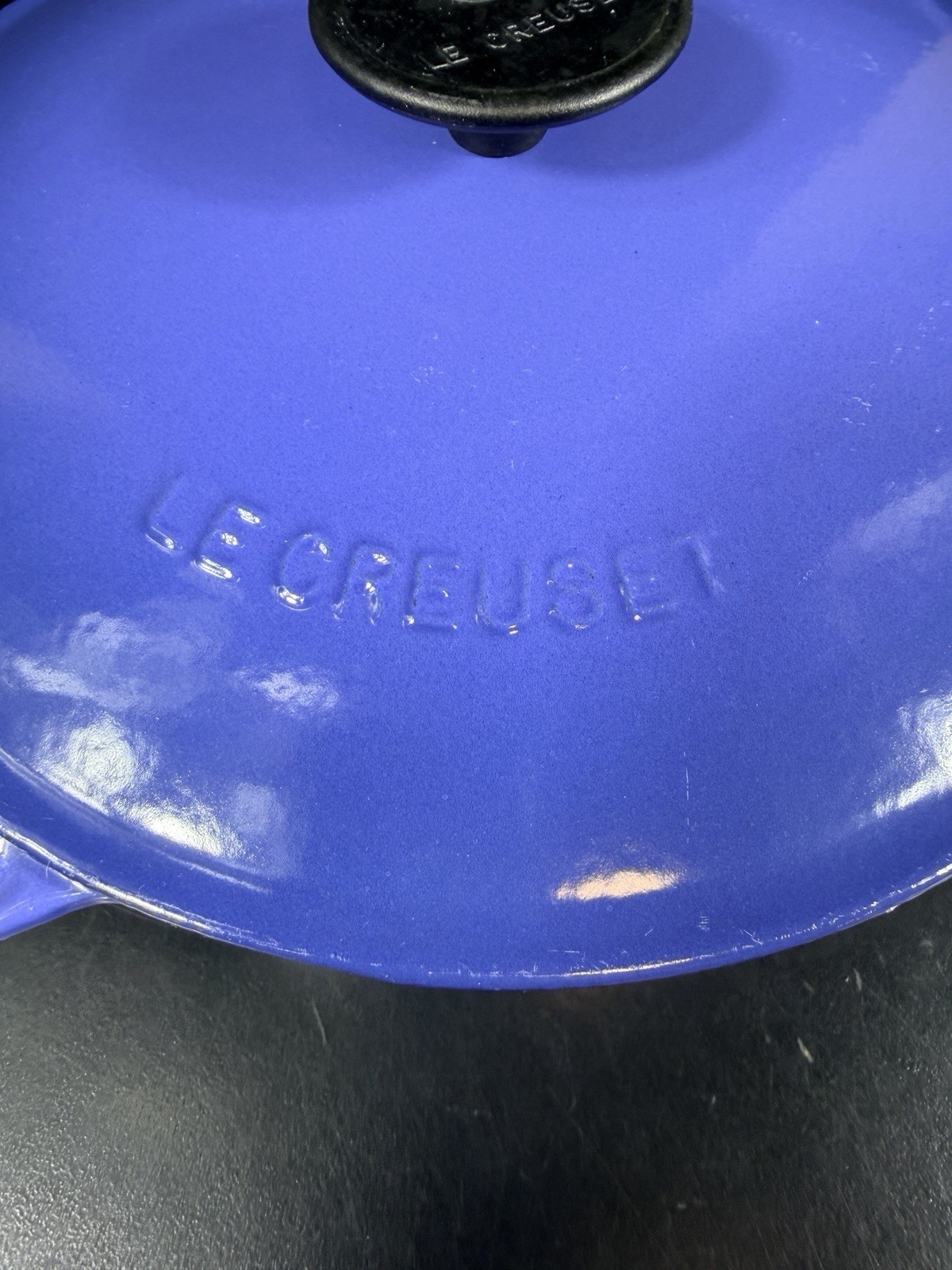 Le Creuset 3 Qt #24 Saucier Cast Iron Blue Enamel EUC