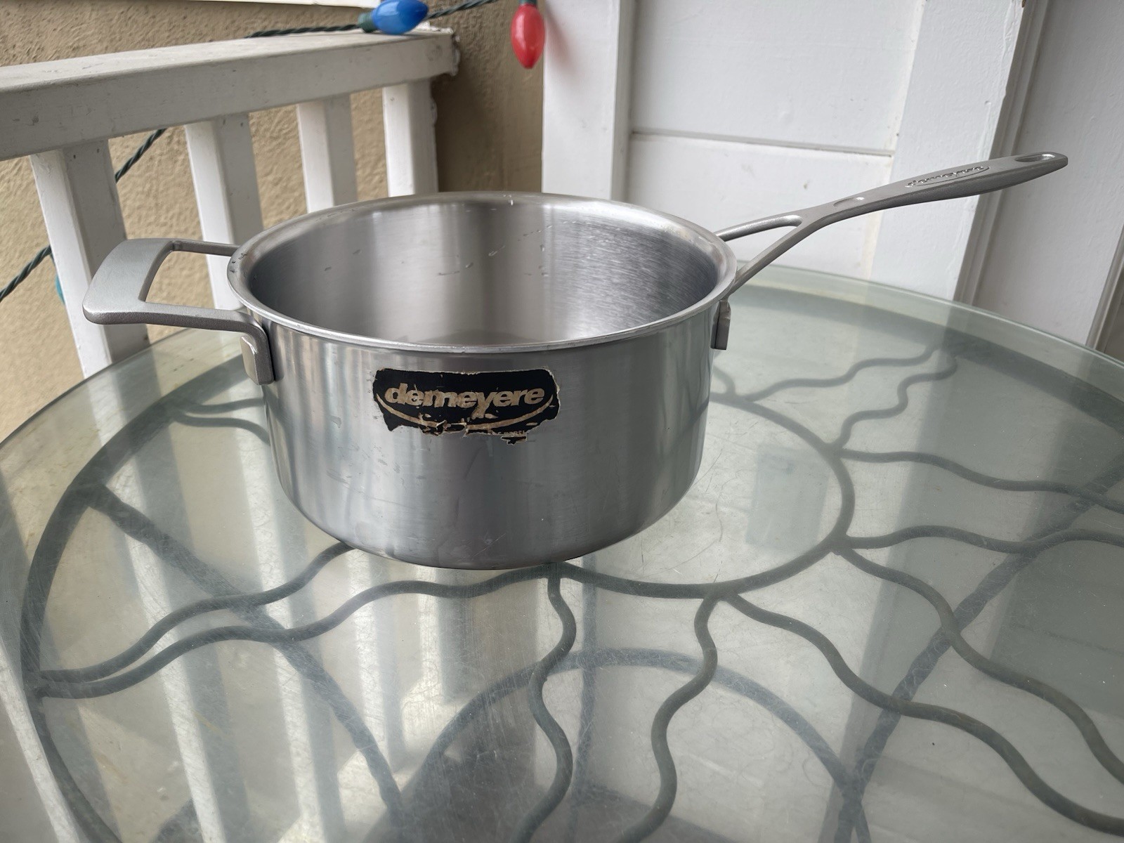 Demeyere Industry 5 Sauce pan NO lid, 4 qt, 18/10 Stainless with Handle Helper