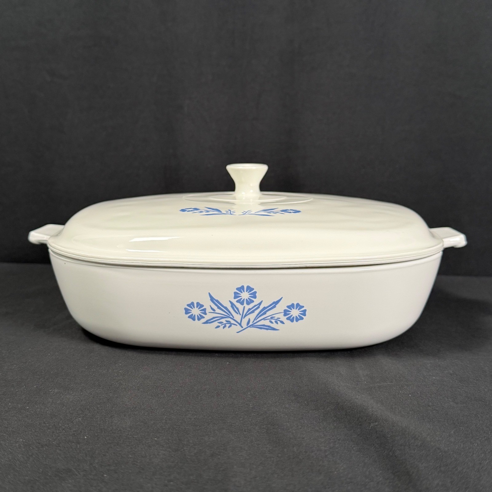Corning Ware Blue Cornflower 10″ Skillet P10B Casserole Dish & Lid P10C 1961-66