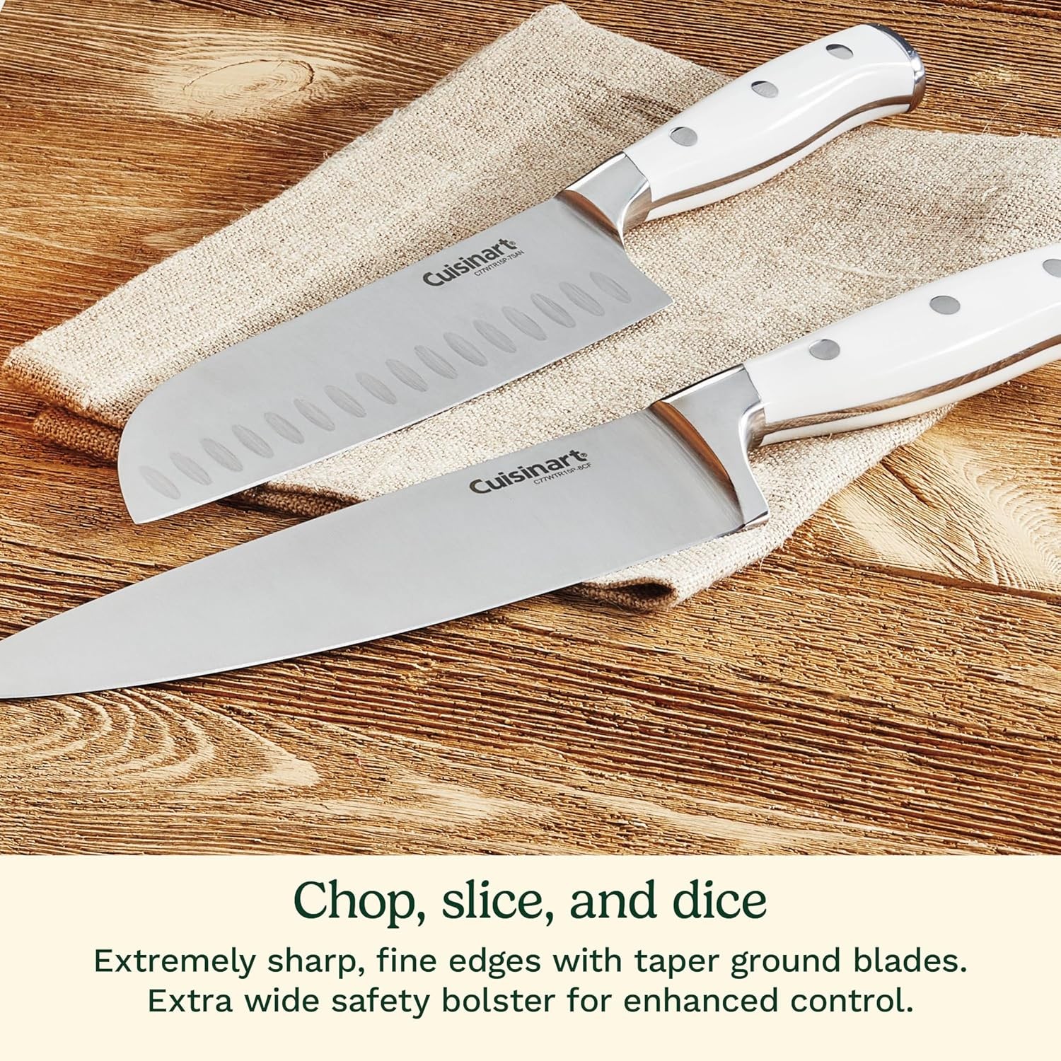 15-Piece Knife Set with Block, High Carbon Stainless Steel, Forged Triple Rivet