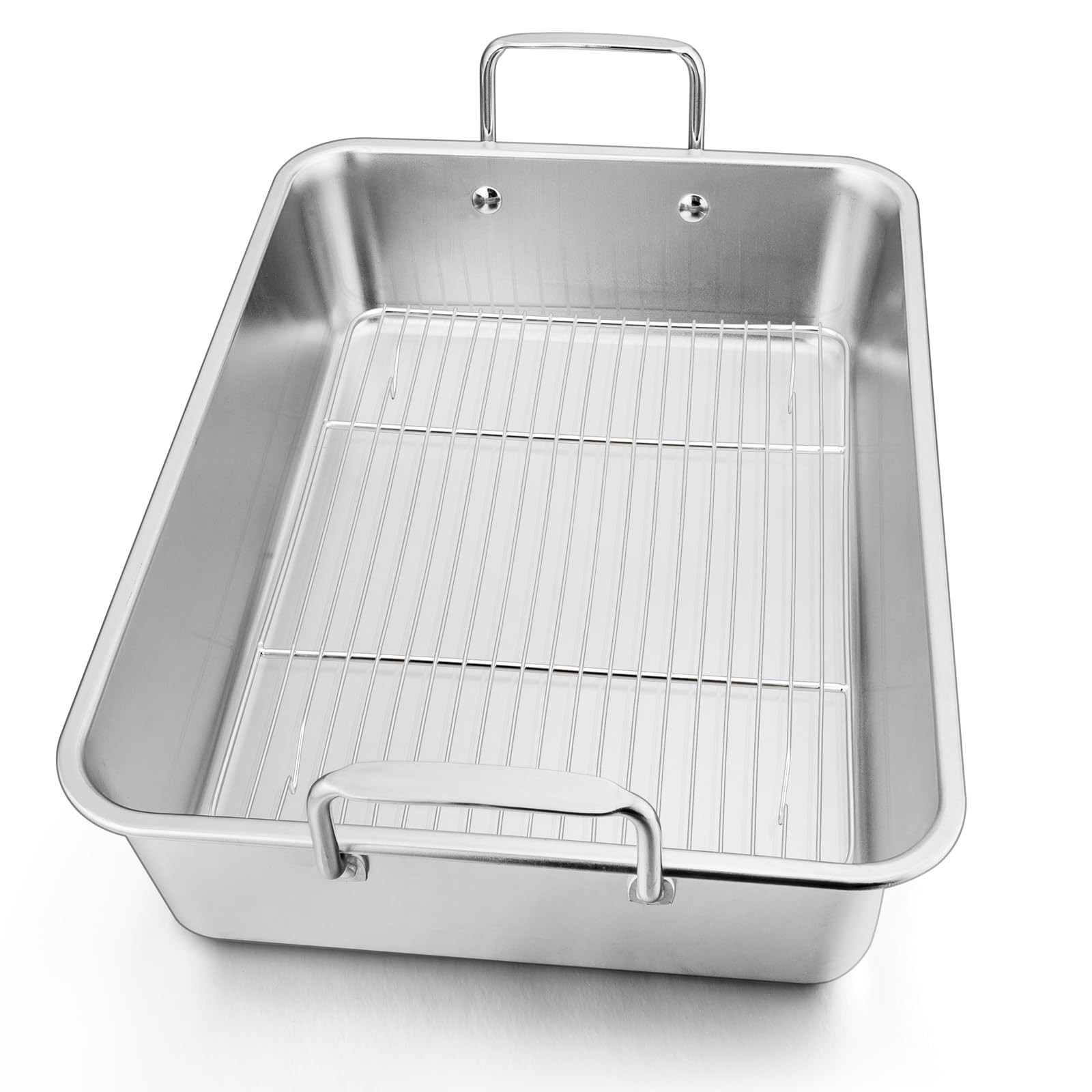 14 Inch Roasting Pan With Rack Large Turkey Roasting Pan Stainless Steel Roaster