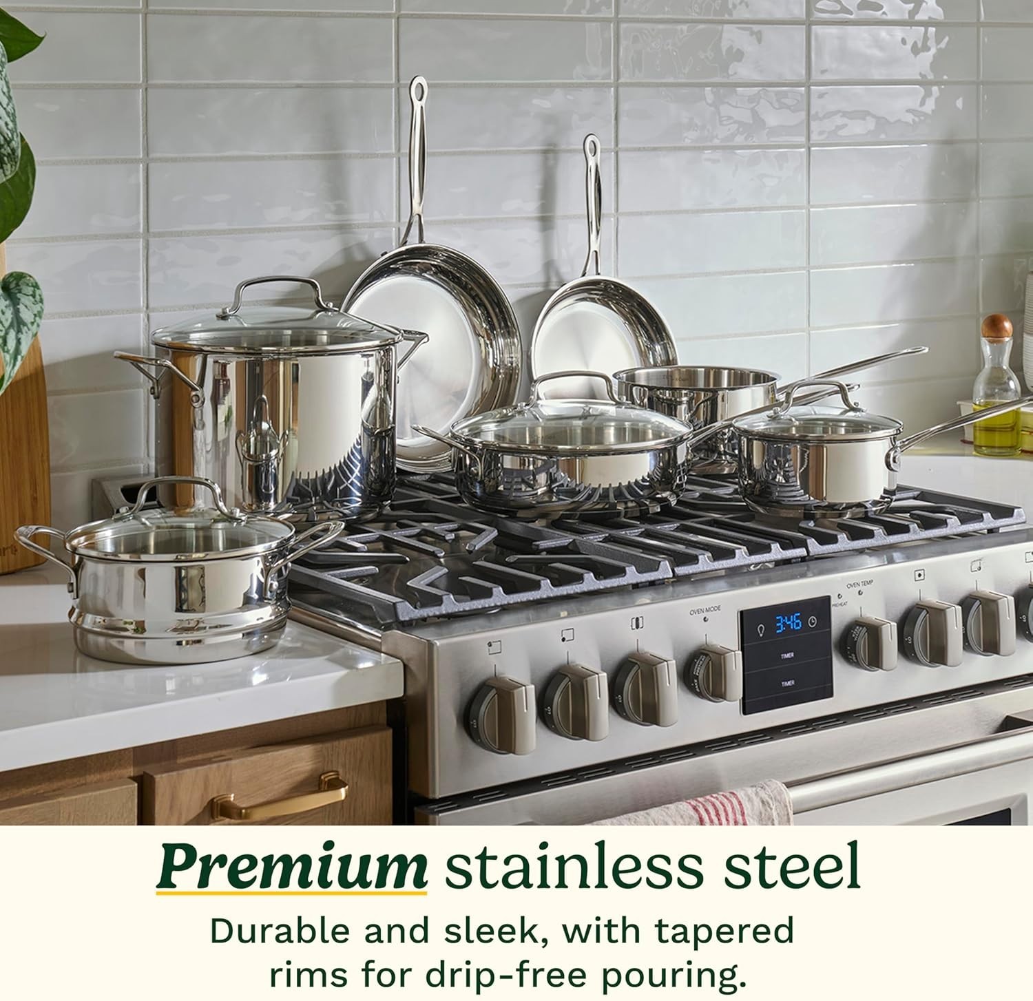 Cuisinart Chef’s Classic 11-Piece Stainless Steel Pots and Pans Set, Cookware Se