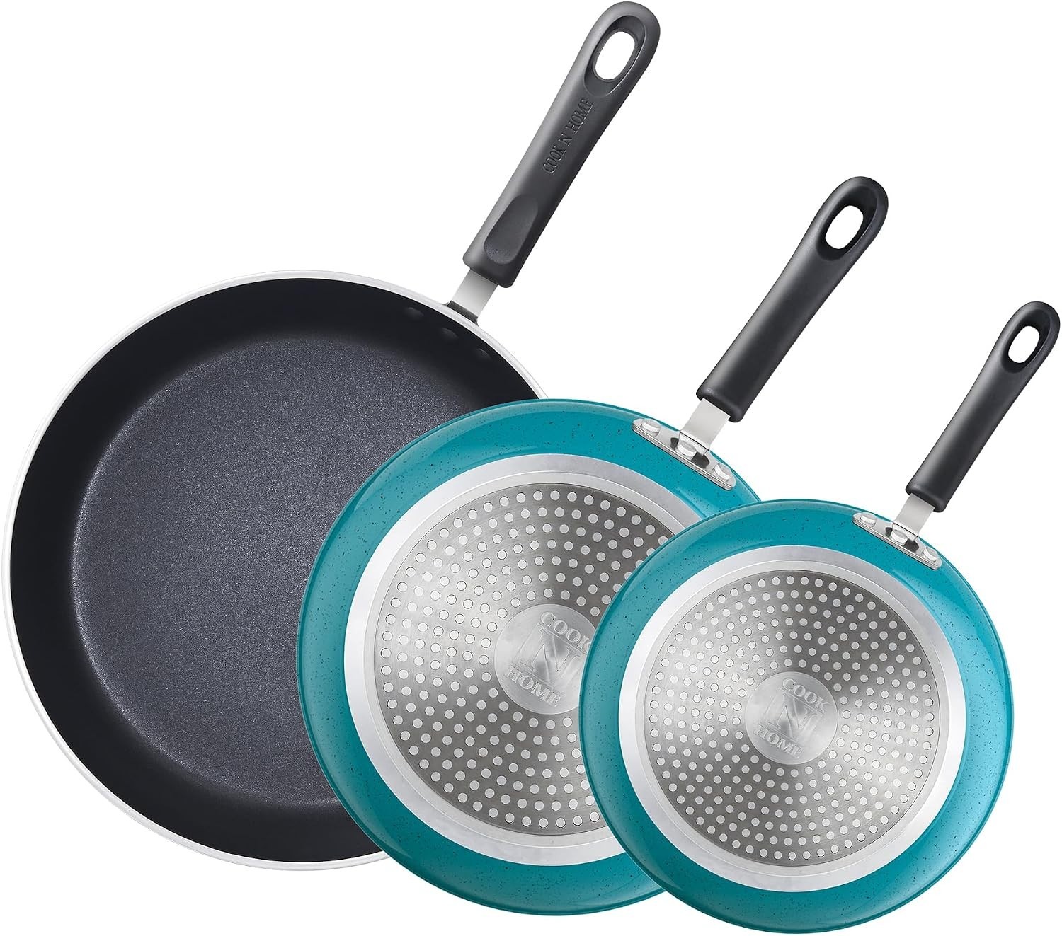 Cook N Home Professional 8/9.5/11 Inch Nonstick Frying Pan Set, Kitchen Cooking