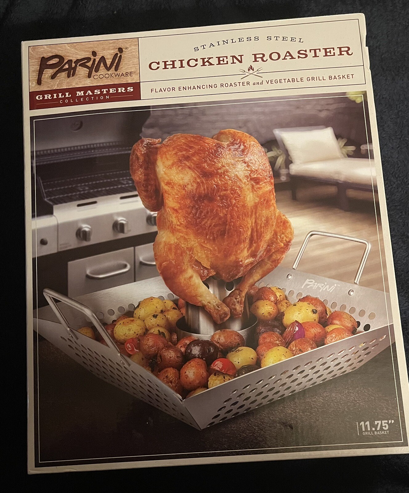 Parini Chicken Roaster Stainless Steel Grill Masters Collection Cookware