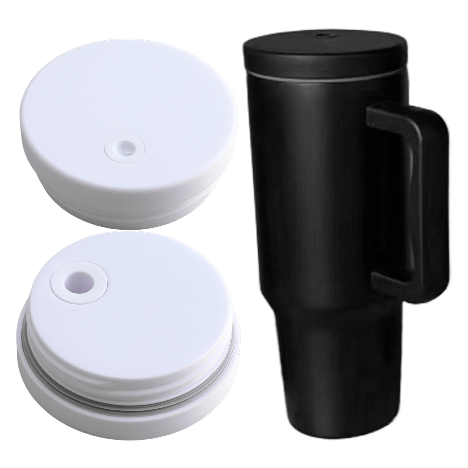 40OZ Replacement Lid Screw-On Tumbler Cup Cover Lightweight Straw Hole Caps New