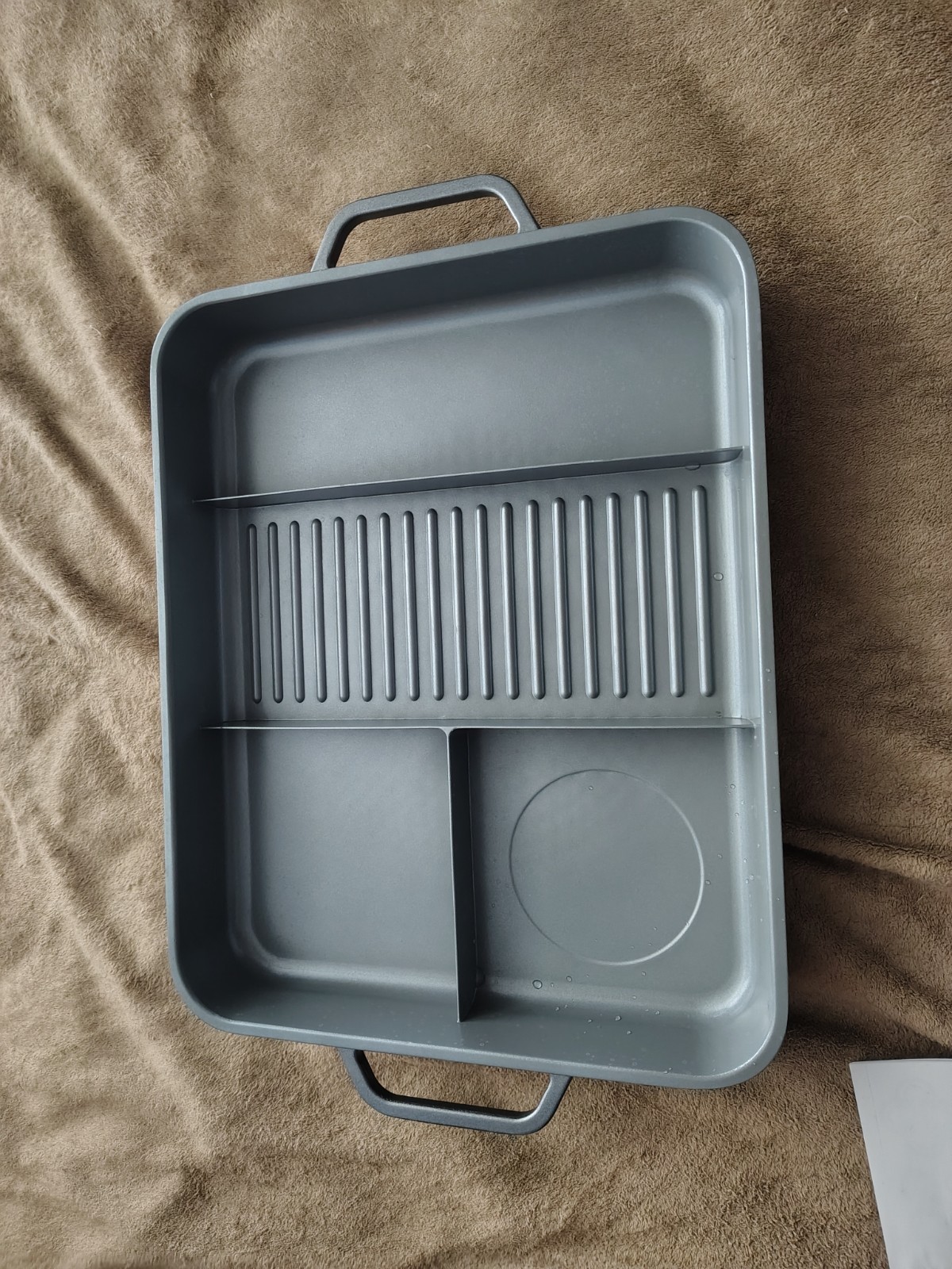 Cooks Companion Perfect Weight Rectangular Divided Pan