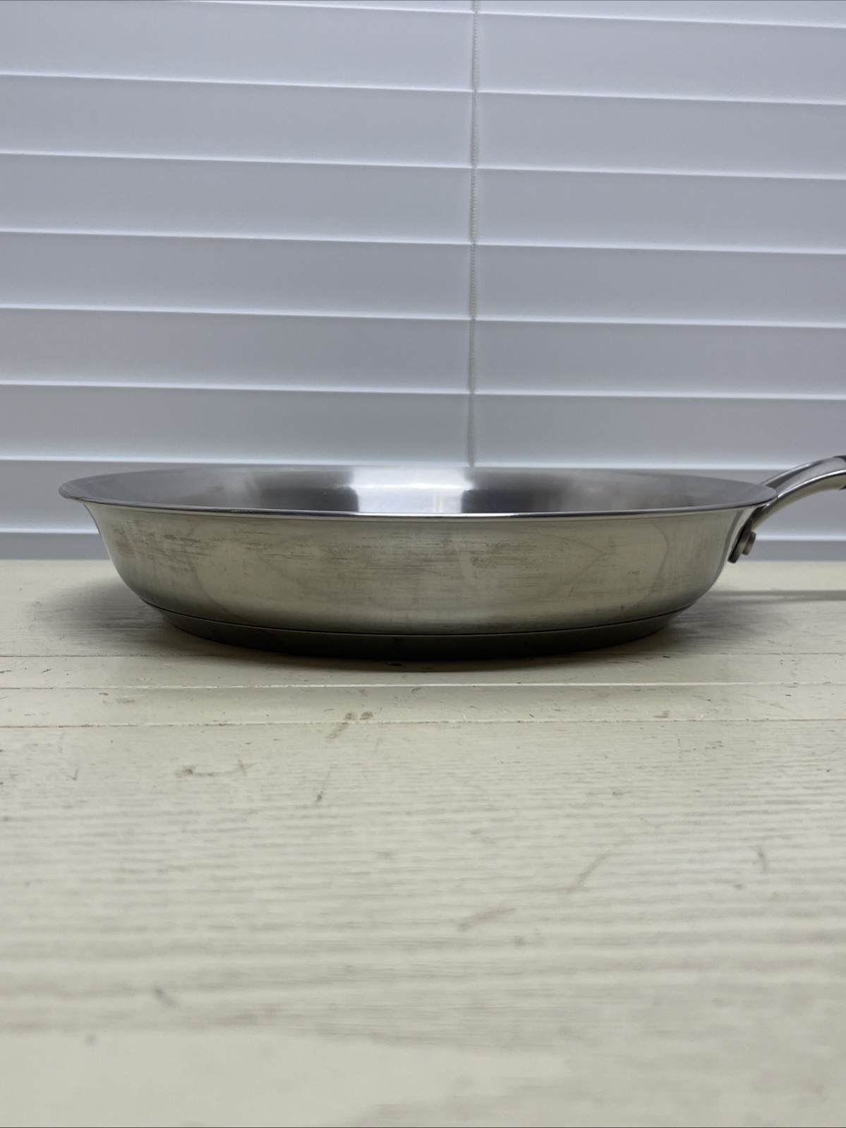 Calphalon 1390 10″ Stainless Steel Fry Pan Skillet Rubber Grip No Lid