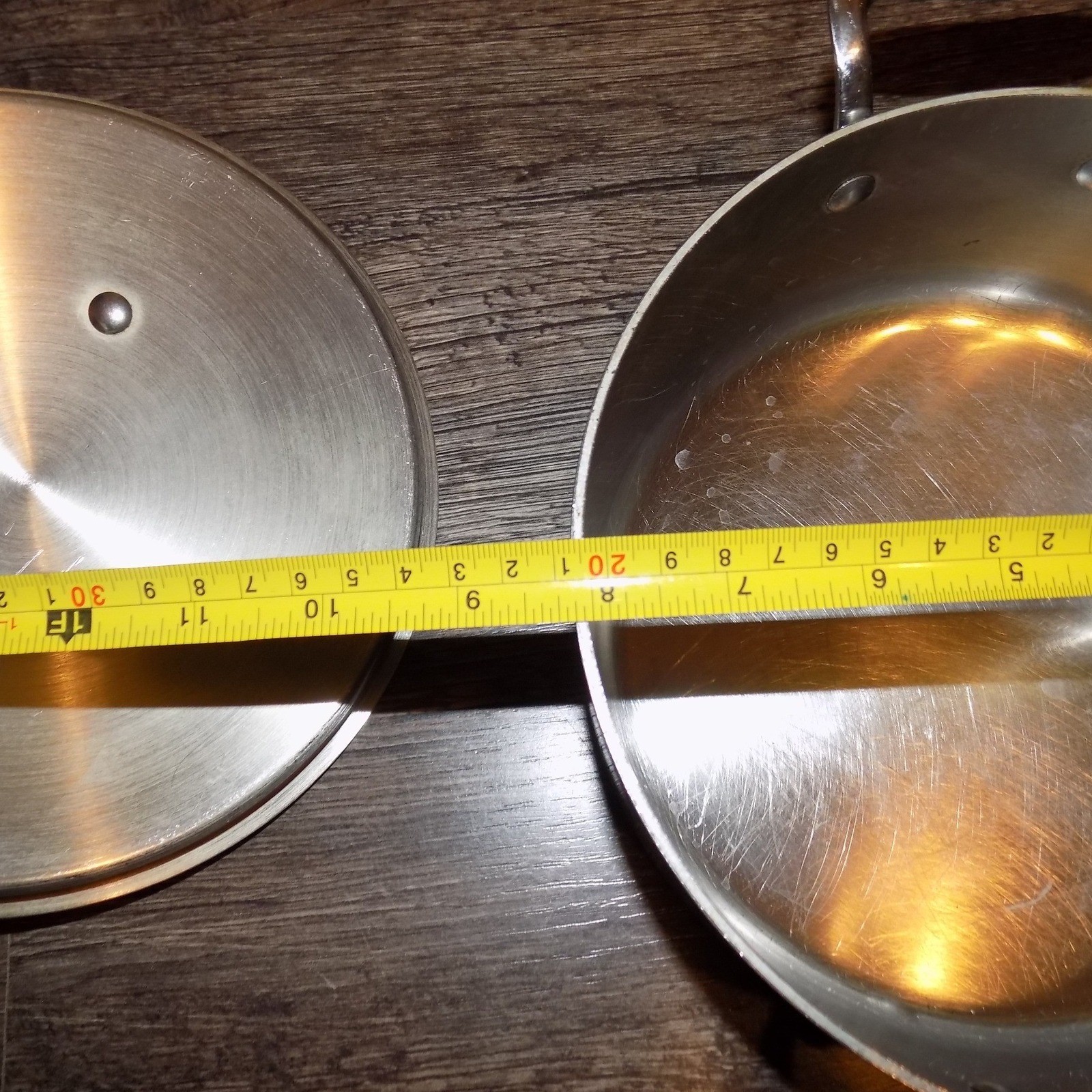 All-Clad Stainless Steel Petite Braiser Sauce Pan with Lid Silver Good Condition