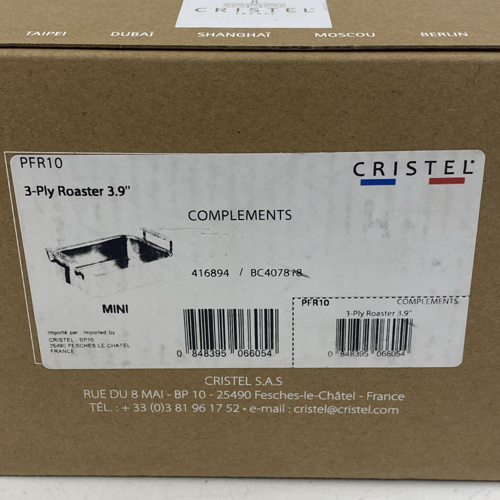 CRISTEL 18/10 Stainless Steel Mini Roasting Pan 3-Ply Roaster 3.9” 10×12 cm NIB