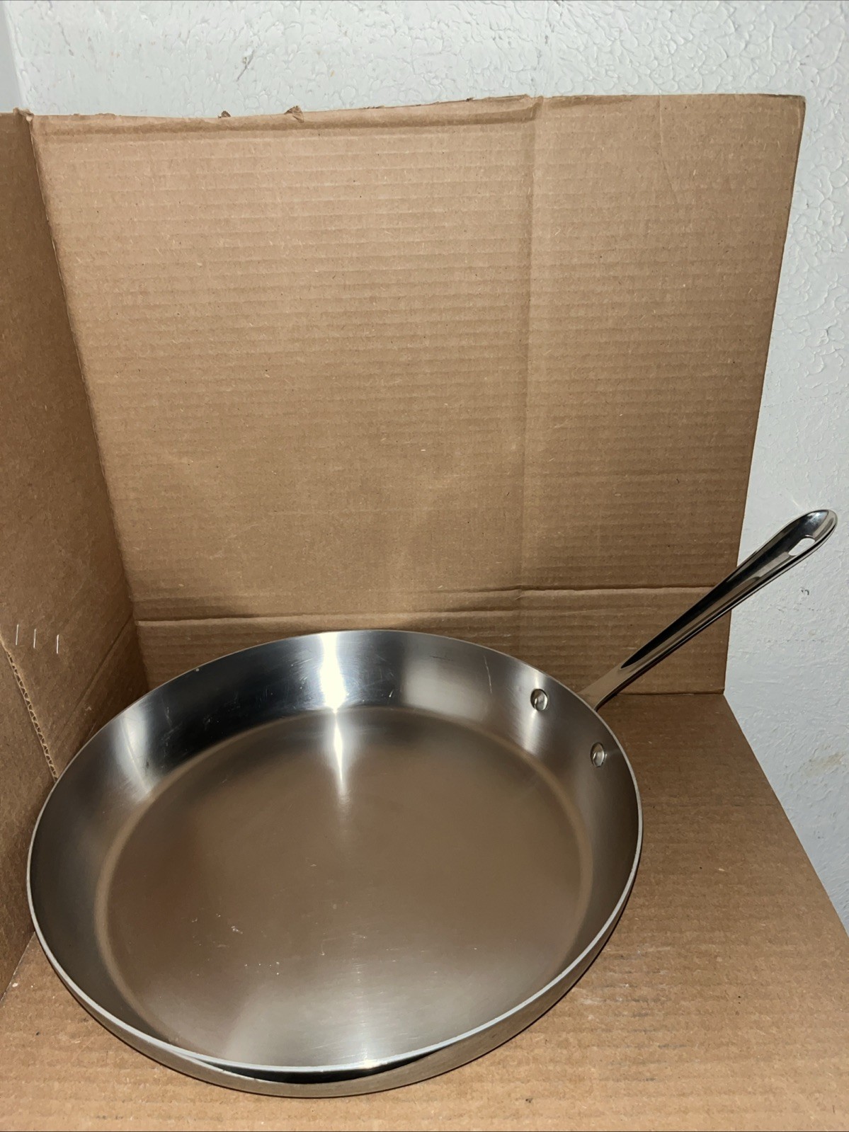 All-Clad 13-1/4” in Stainless Steel Skillet No Lid Induction Ready