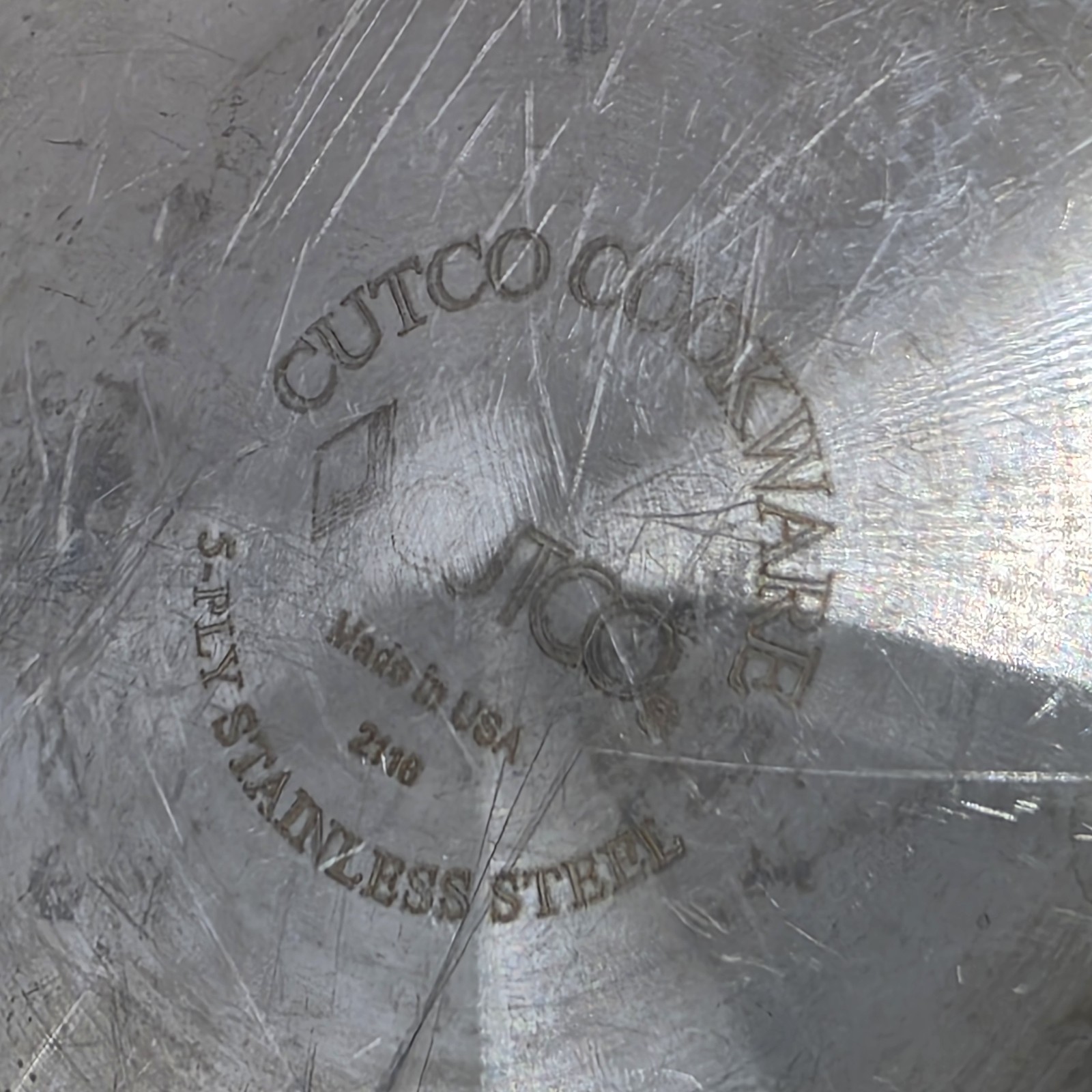 Cutco Cookware 12″ Frying Pan Saute Skillet 5-ply Stainless Steel Made In USA