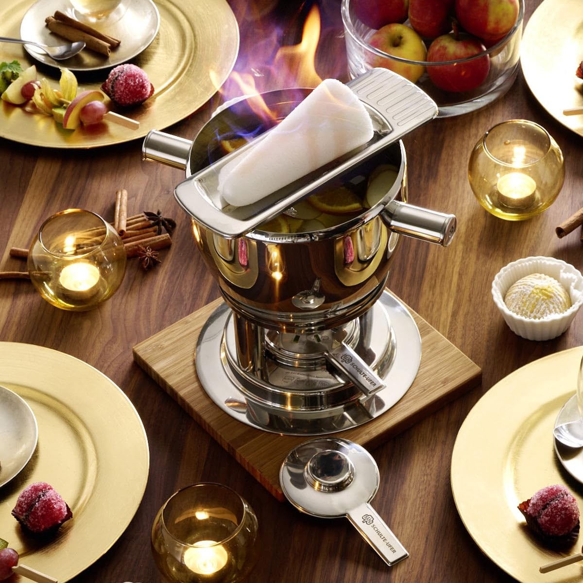 Schulte-Ufer 6982 Feuerzangenbowle Samba, 20 cm, 3,8 L 20cm, Silver