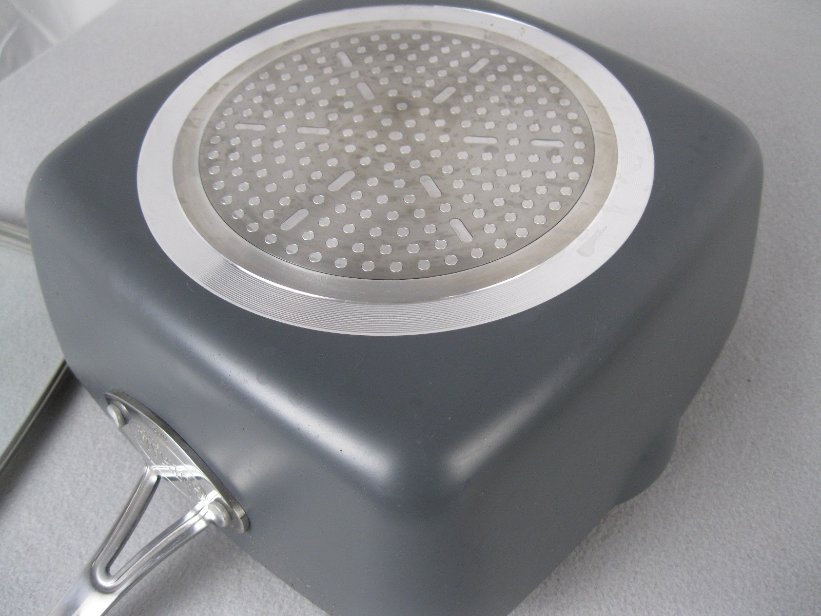 Gotham Steel Ceramic Square Deep Frying Pan, 9.5” Fryer/Steamer included