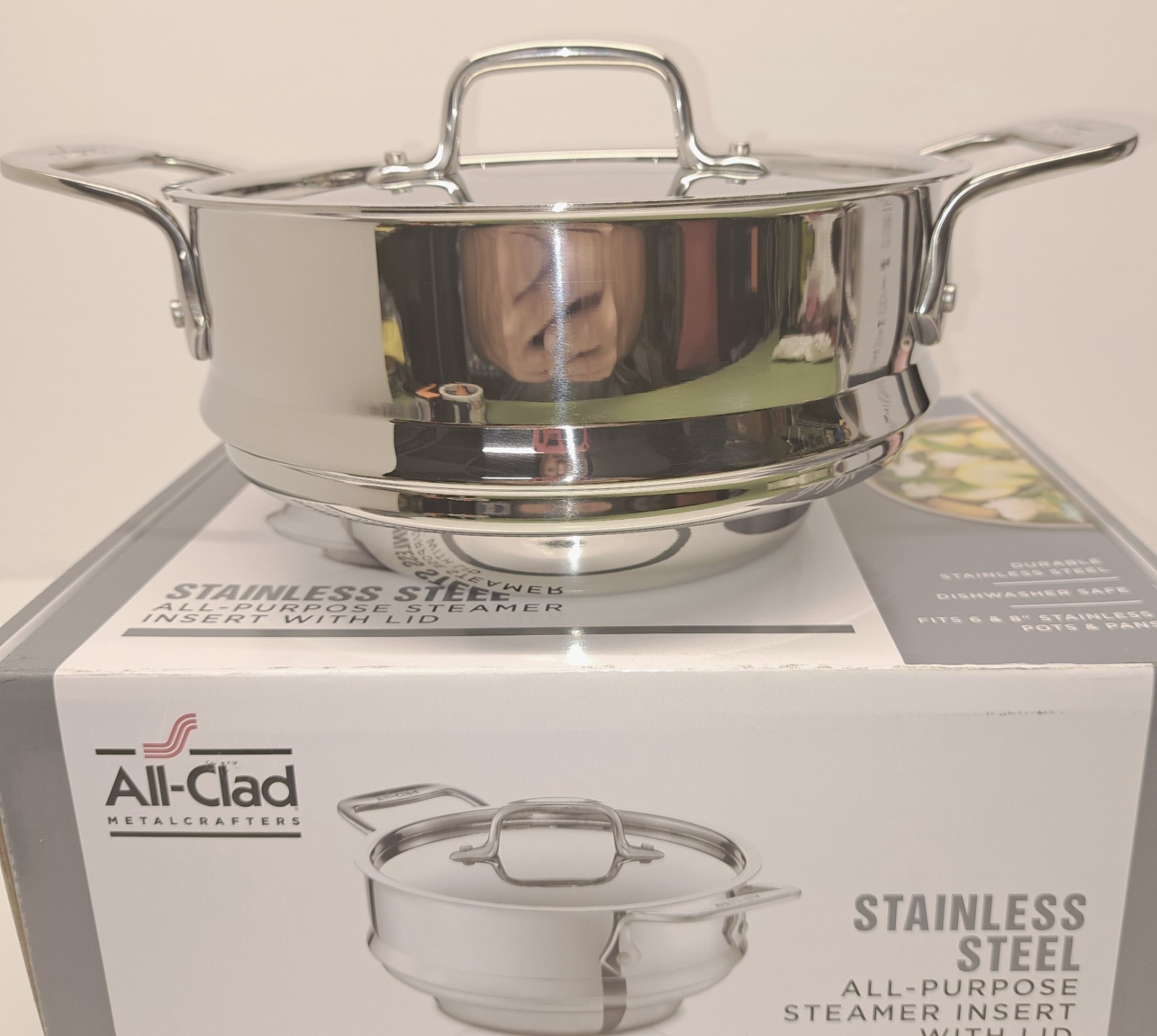 All-Clad 3 Qt All-Purpose Steamer Insert w/ Lid Stainless Steel Model 59915