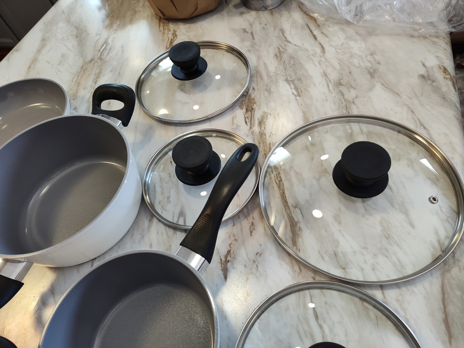 The Big One 10 Piece Silicone Ceramic Cookware Set, Gas & electric safe