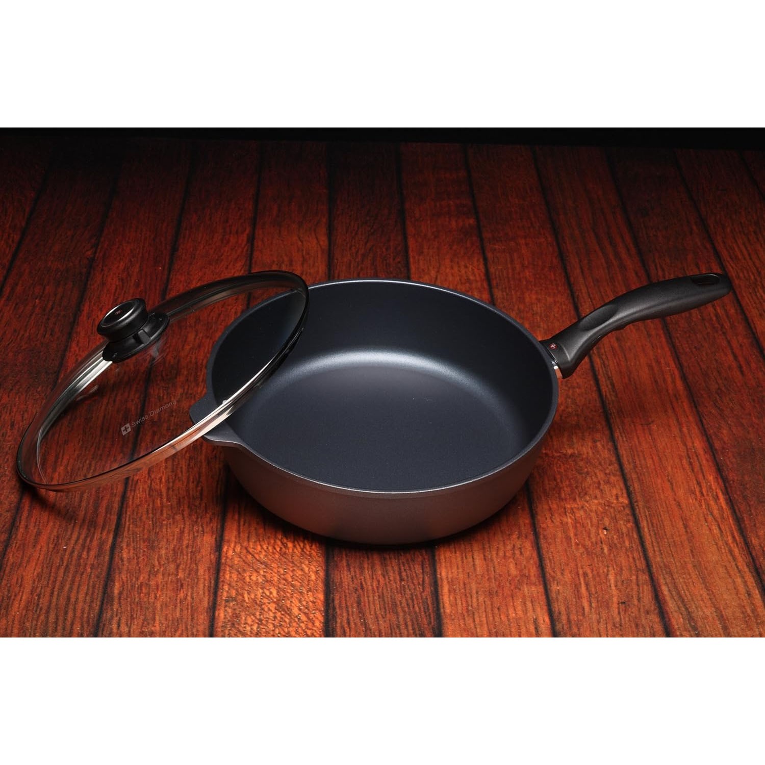 Swiss Diamond Nonstick Saute Pan with Lid SD-6728C – 11 Inch, 4.3 Quart