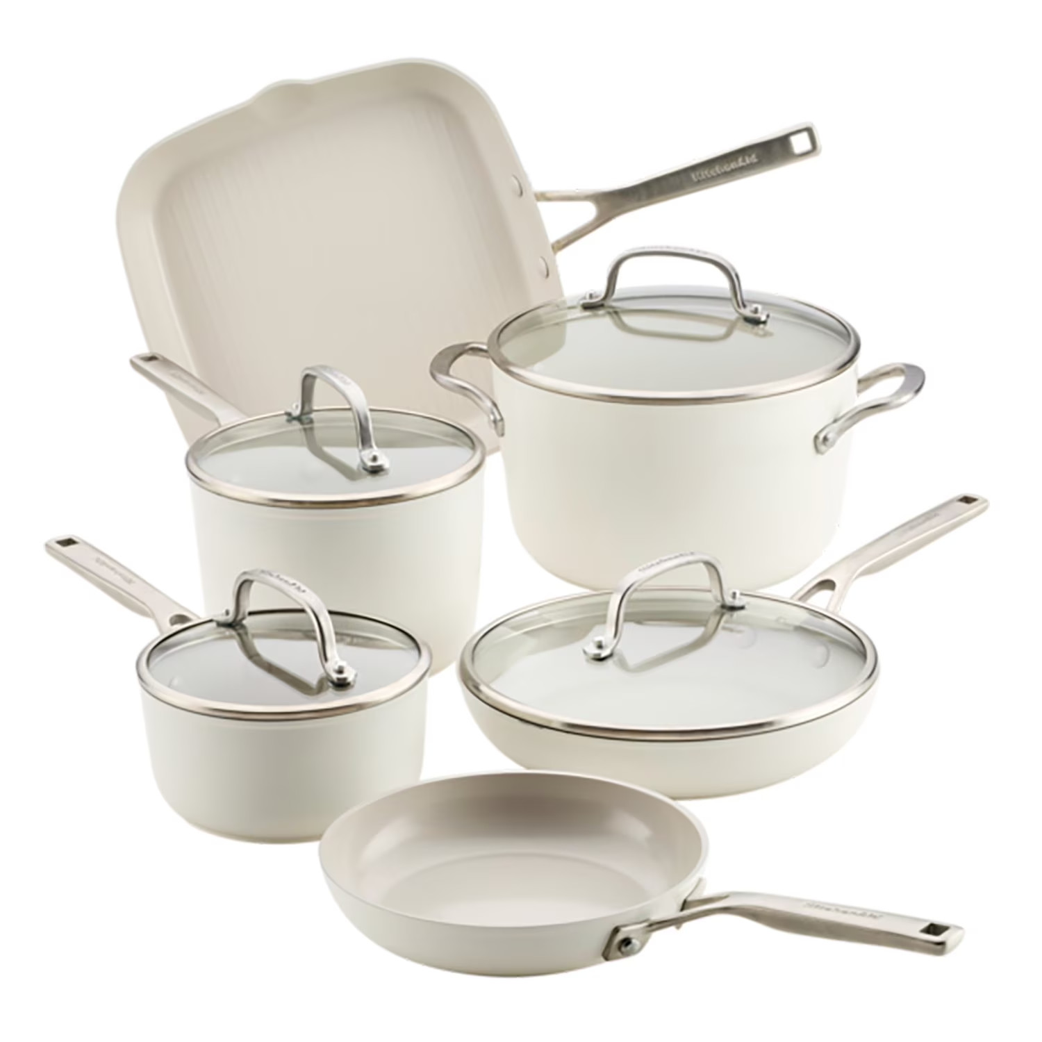 KitchenAid 10-Piece Hard-Anodized Ceramic Induction Cookware Set