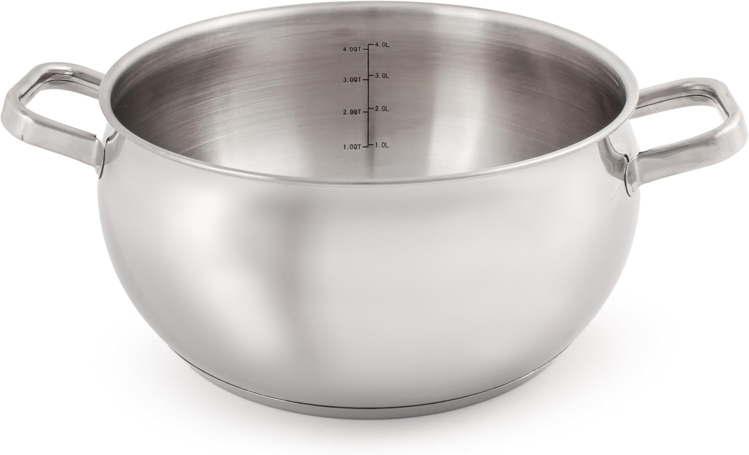 Belly Shape 18/10 Stainless Steel 9.5 inches Stockpot 5.5qt. Glass Lid