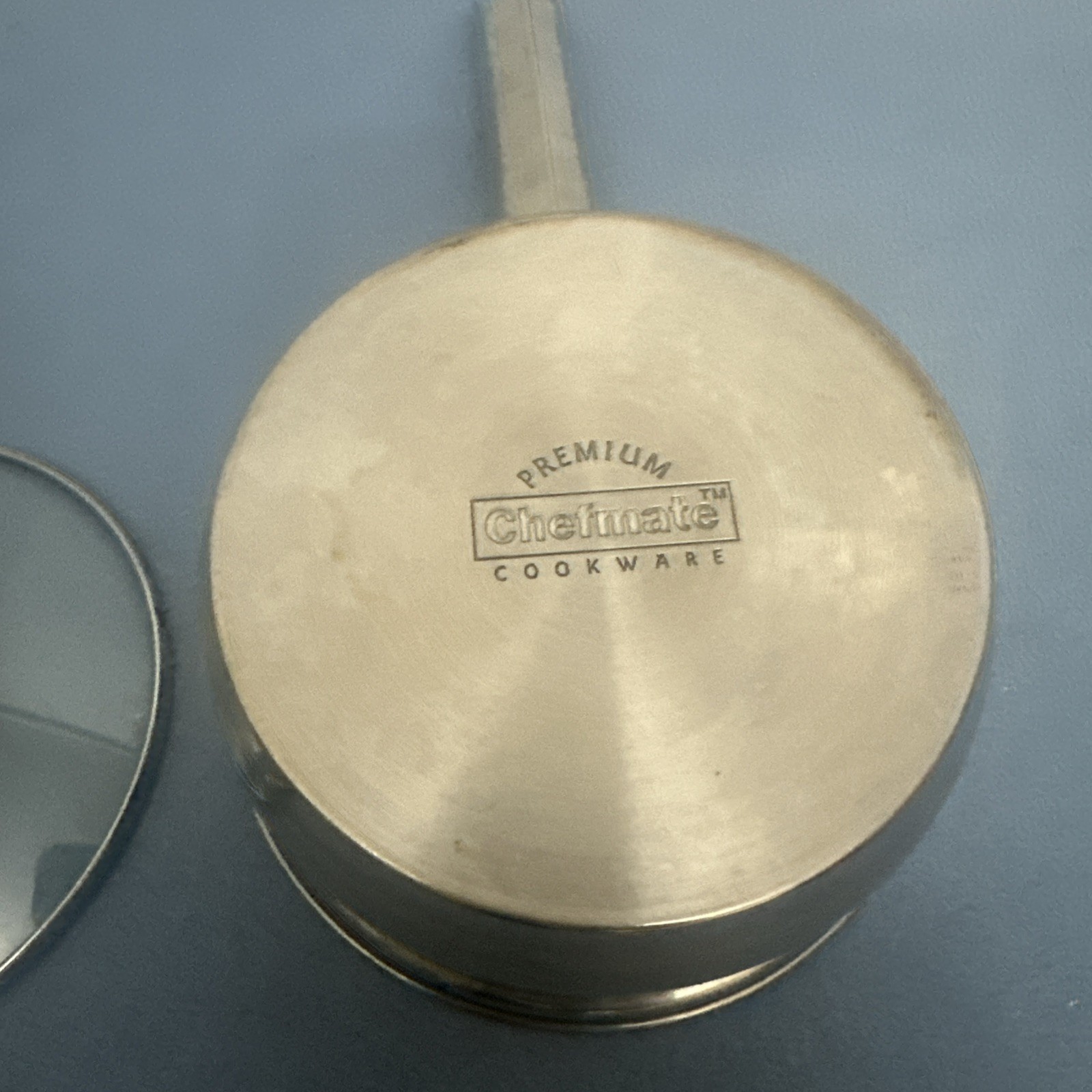 Chefmate Premium Cookware Silver 1/2 Qt Sauce Pan w/Glass Lid