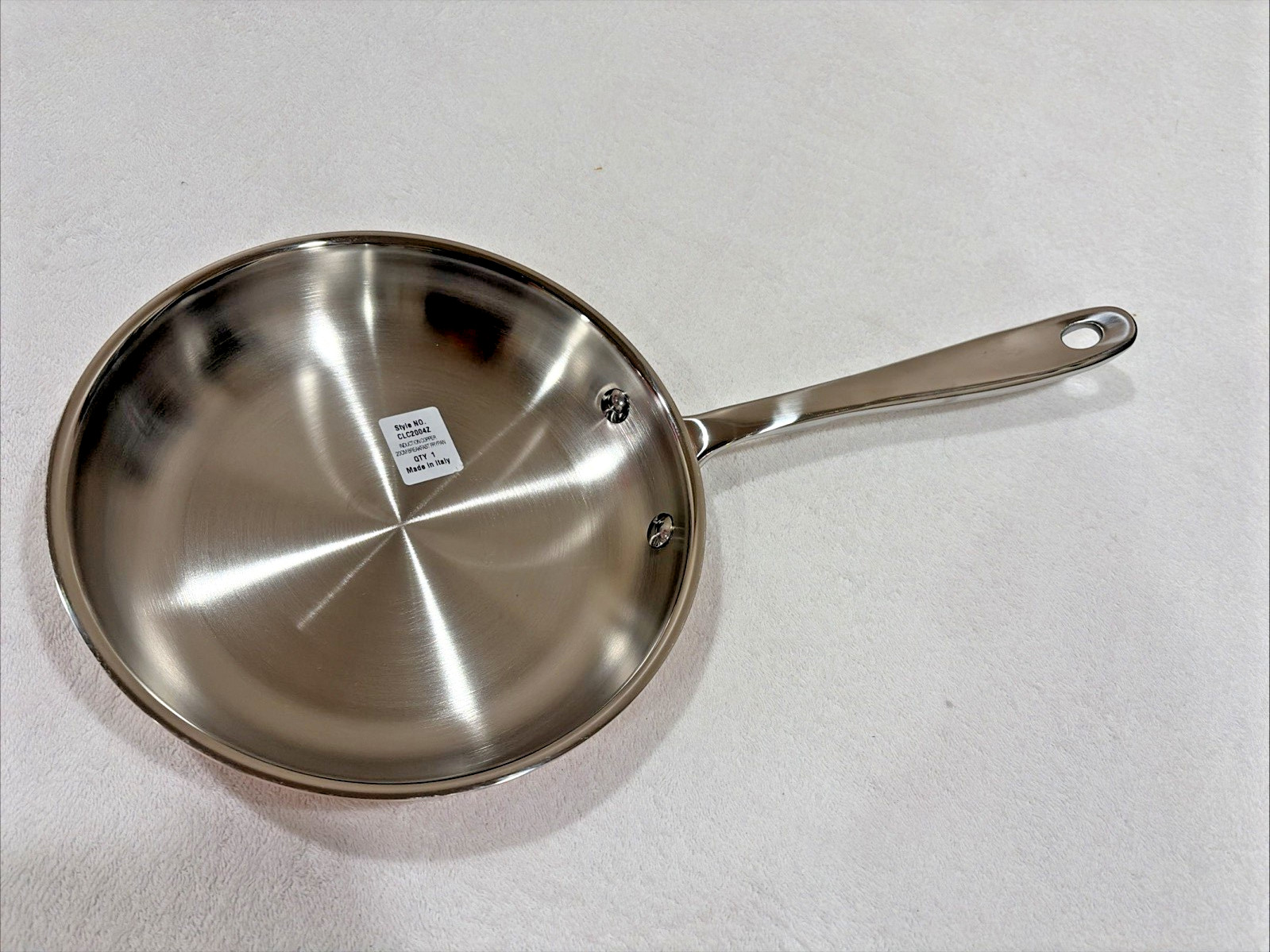 Authentic RUFFONI Italy Induction Copper Smooth 8 in Fry Pan NEW