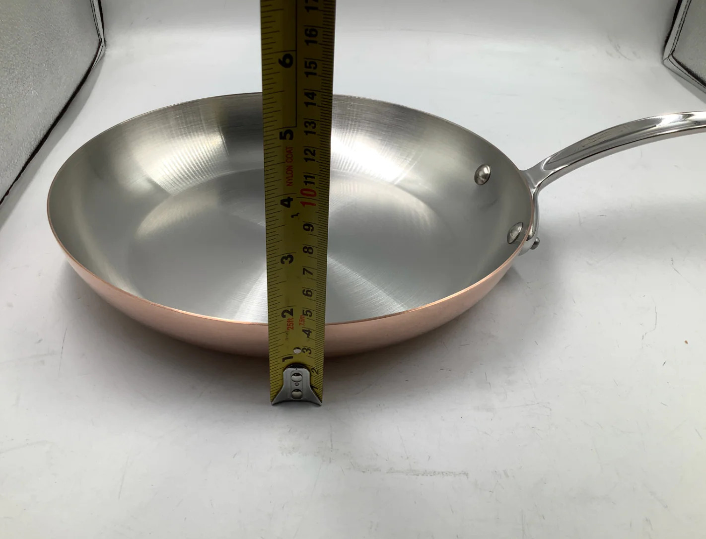 Mauviel M’150 S Copper Frying Pan with Cast Stainless Steel Handle, 10.2 In.