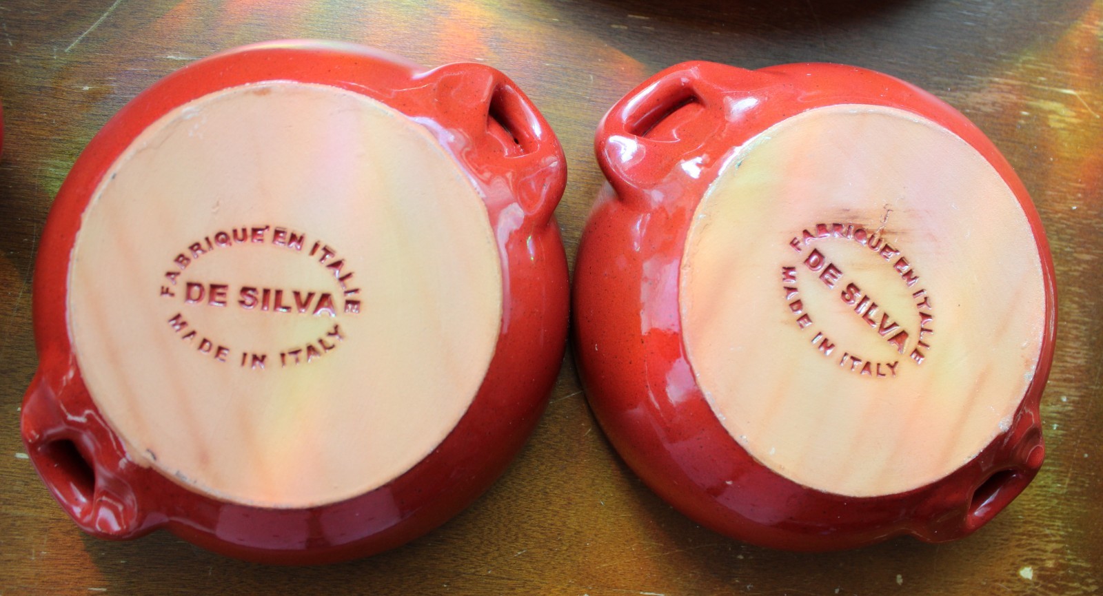 De Silva Italian Terracotta Ovenware Set 5-Piece Red Ceramic Bowls Pots Pan