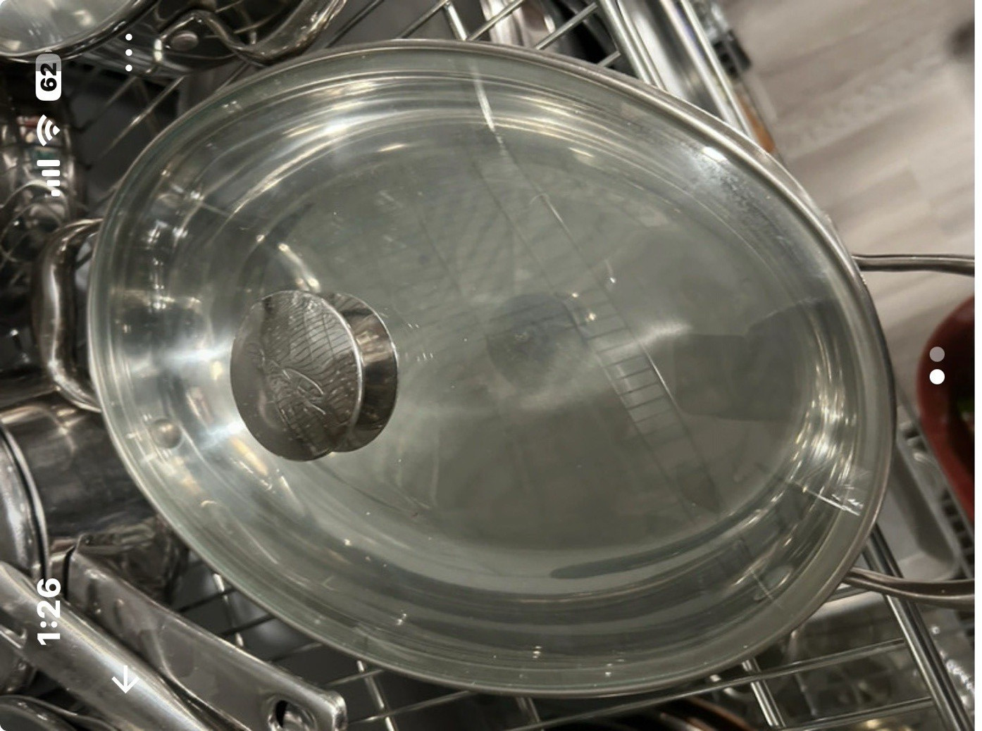 Wolfgang Puck Stainless Steel Oval Roasting Pan w/ Glass Lid, 2-Piece Silver