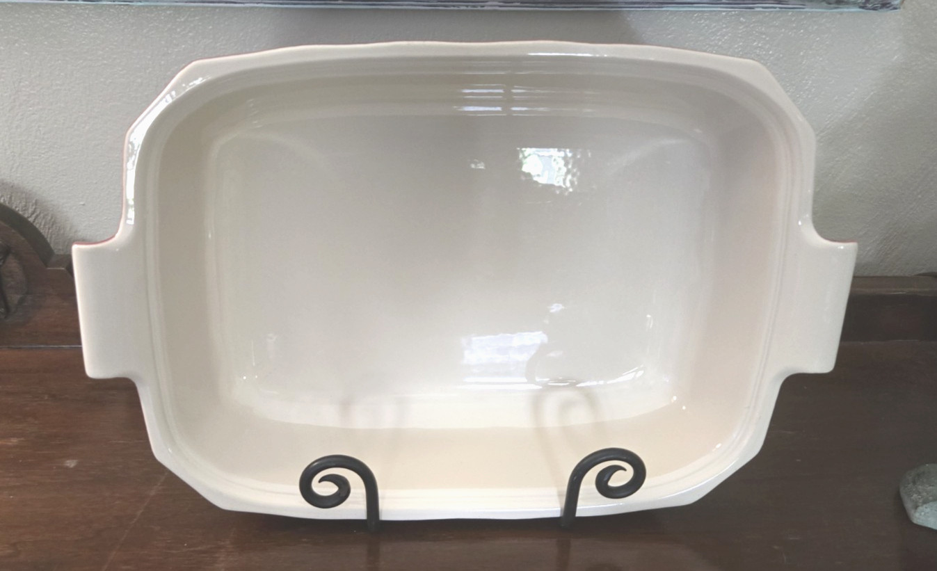 Emile Henry France for Williams-Sonoma Cranberry Red Stoneware Lasagna Baker