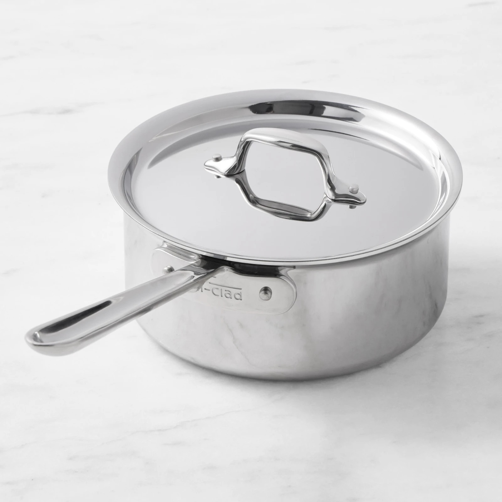 All-Clad D3 Stainless Steel Saucepan with Lid 3 qt.