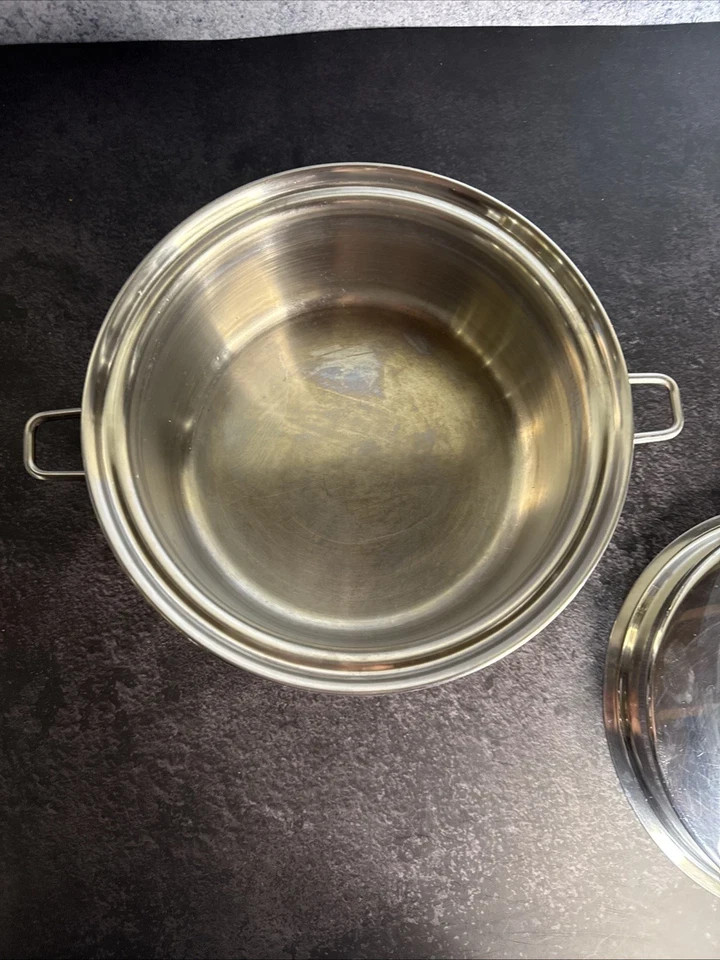 Saladmaster Insert 5Qt TP304S Surgical Steel 10 1/4″ Steamer Colander & Lid