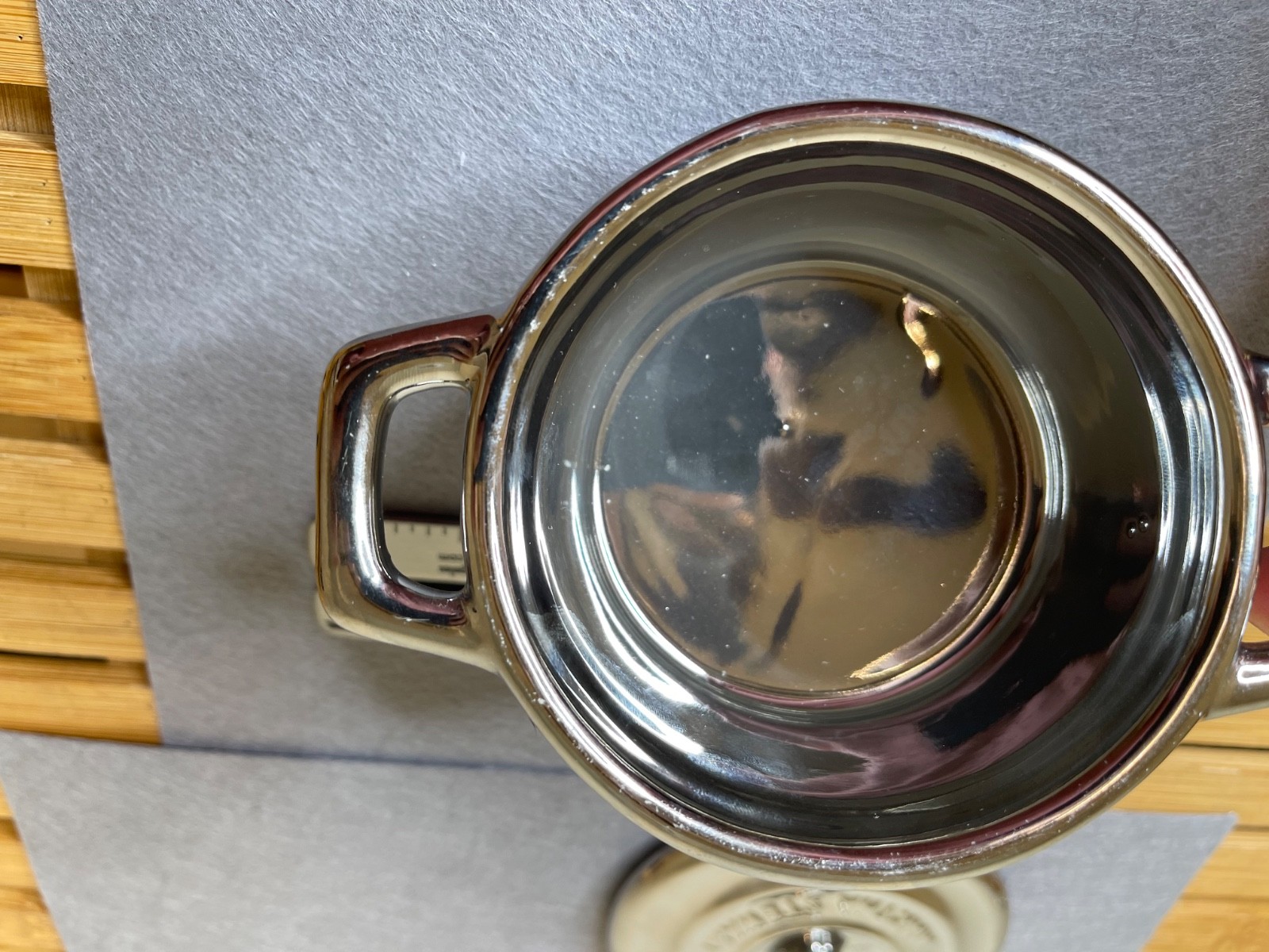 Martha Stewart Silver Mini Ceramic Cocottes Pot w/Lid 12 Oz