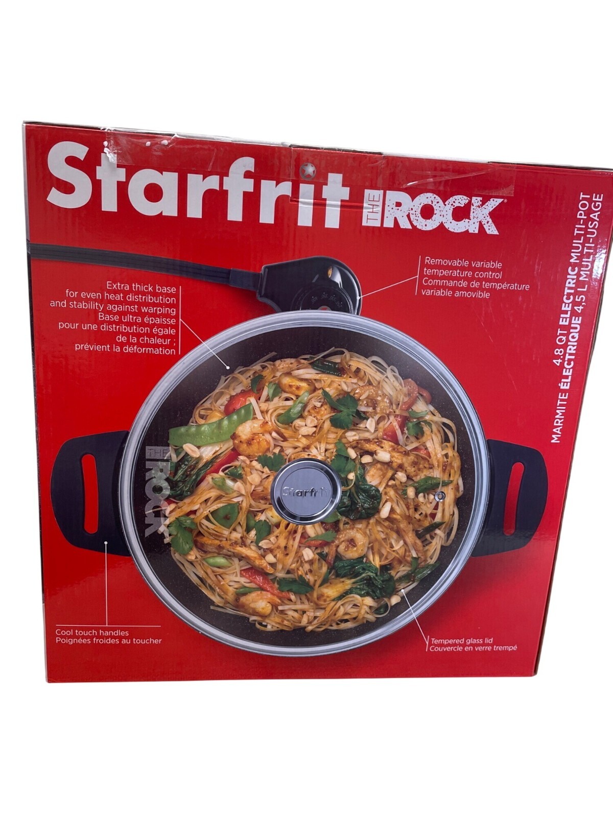 Starfrit The Rock 4.8 Qt Electric Multi-Pot With Tempered Glass Lid SKU 8365