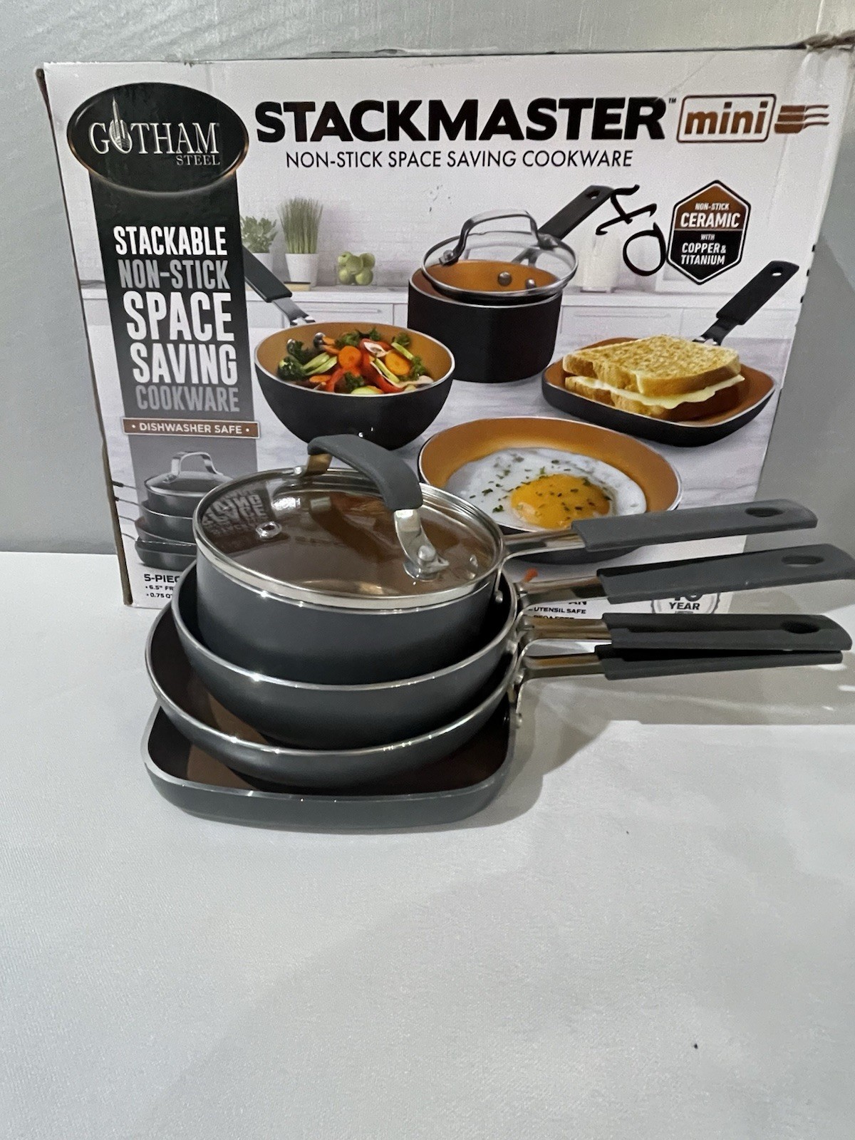Gotham Steel Stackmaster Cookware 5 Pc Set