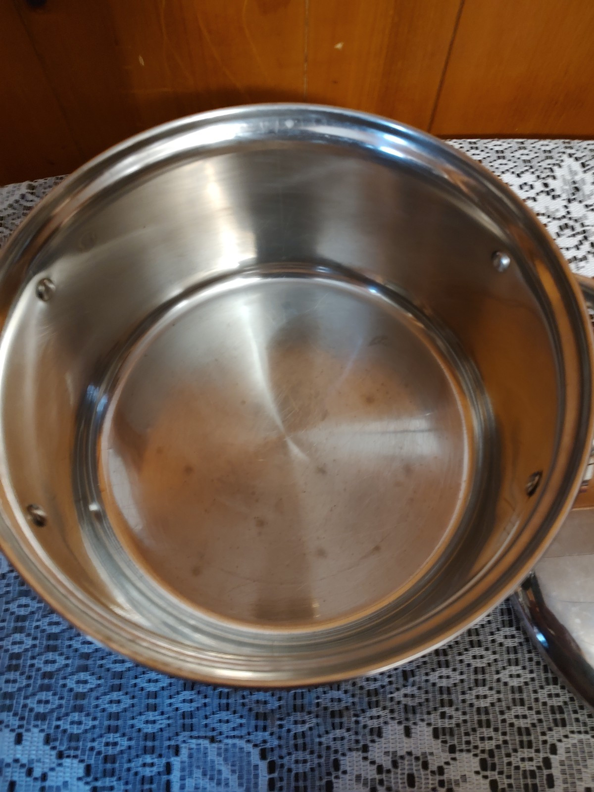 Stainless steel stock pot with lid 5 Qt (4.7L) Made in India
