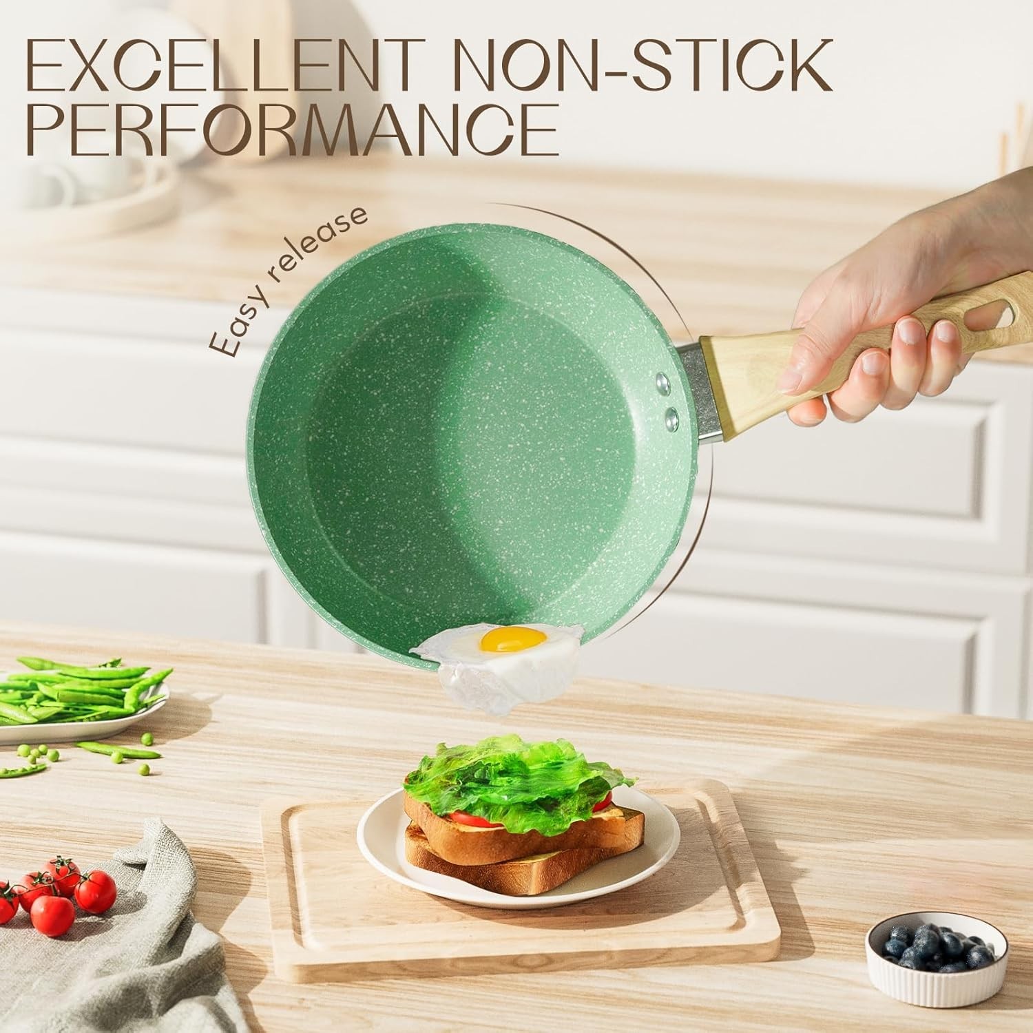 Nonstick Frying Pan Skillet, 8 Inch Non Stick Egg Pan Omelet Frying Pans 100%…