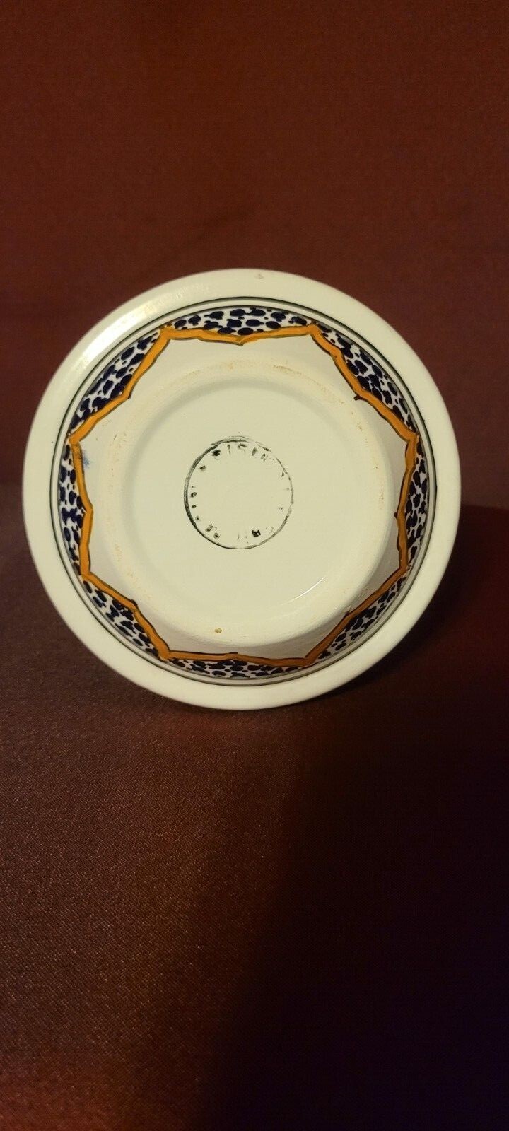 mini Maroccan tagine used for spices and ssuces multicolored.