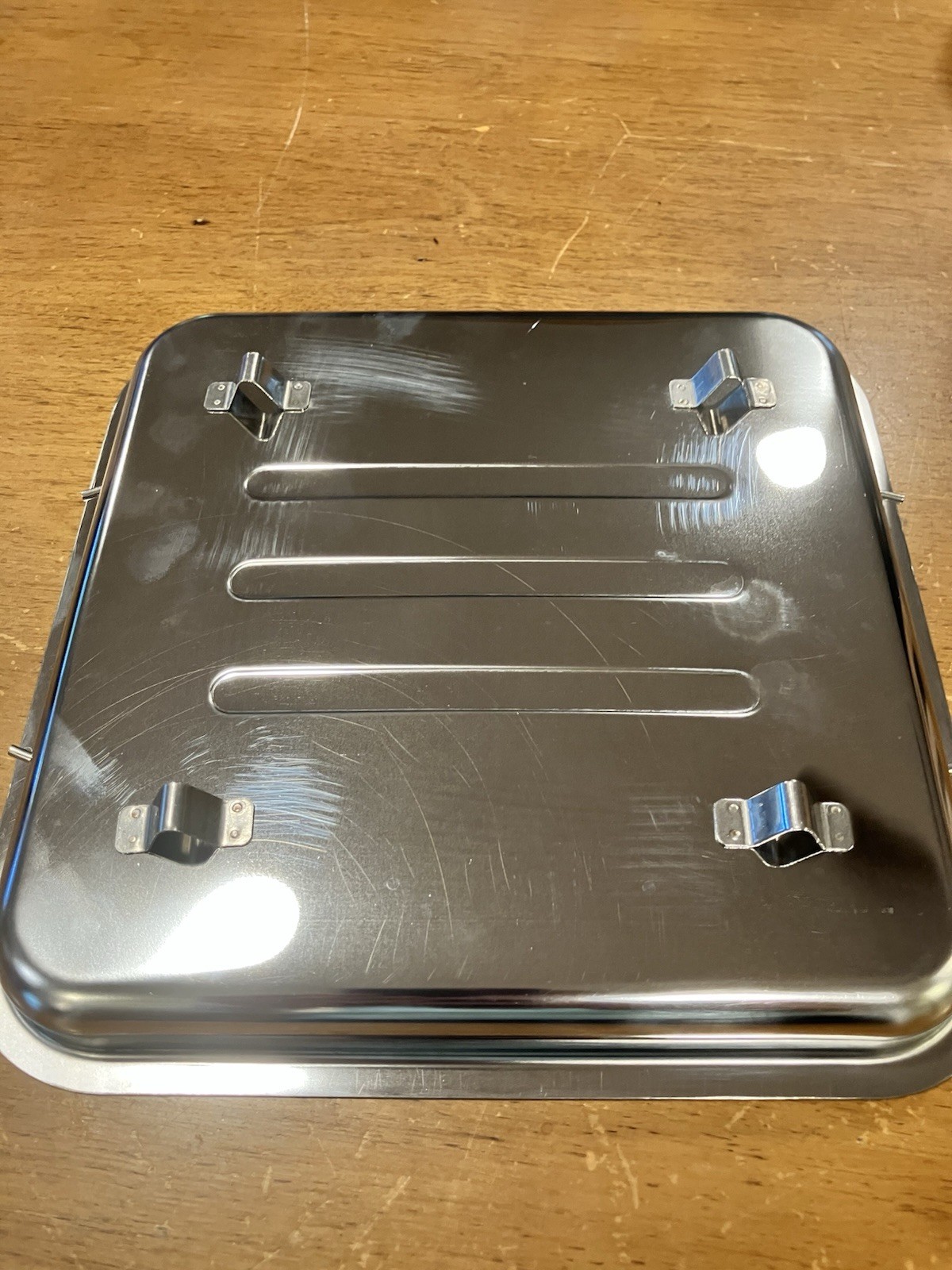 Double Layer Cast Iron Grill Pan with Stainless Steel Tray