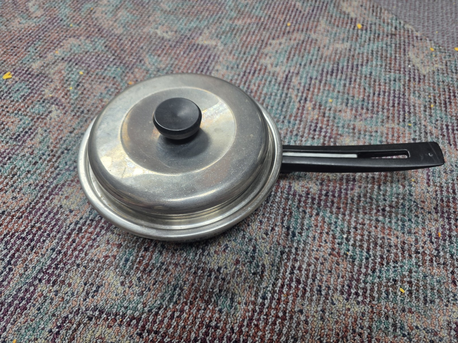 Vtg THERMO-CORE Tri-Ply 18-8 FRYING PAN Stainless Steel USA w/ Lid Ohio