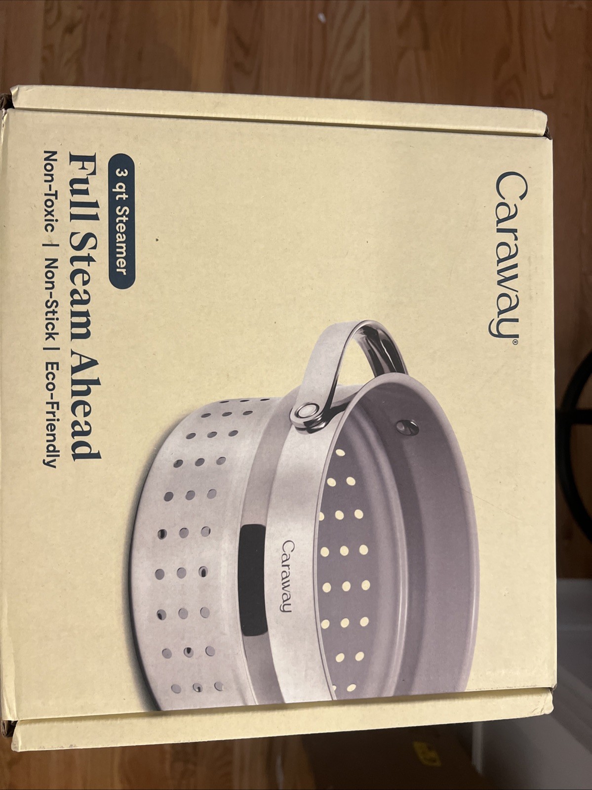 Caraway Home 3qt Nonstick Stainless Steel Small Steamer Silver
