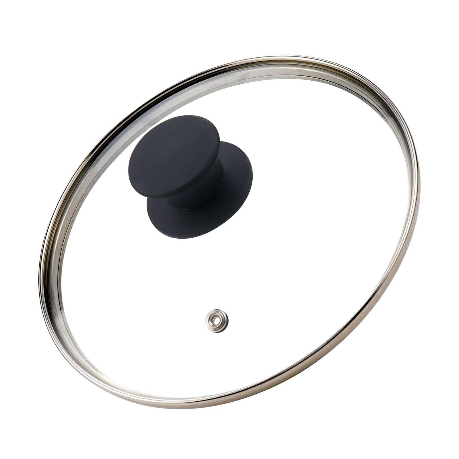 Universal Lid for Pots, Pans and Skillets, 9inch /23cm Clear Glass Pot Lid wi…