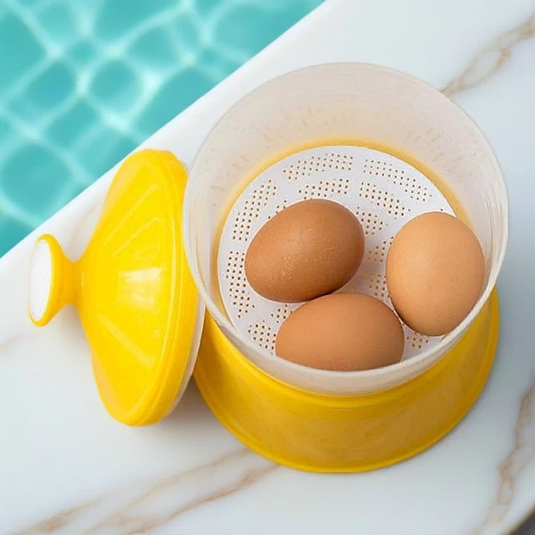 Half Boiled Egg Maker Malaysian Recipe Original Made in Malaysia Yellow Color