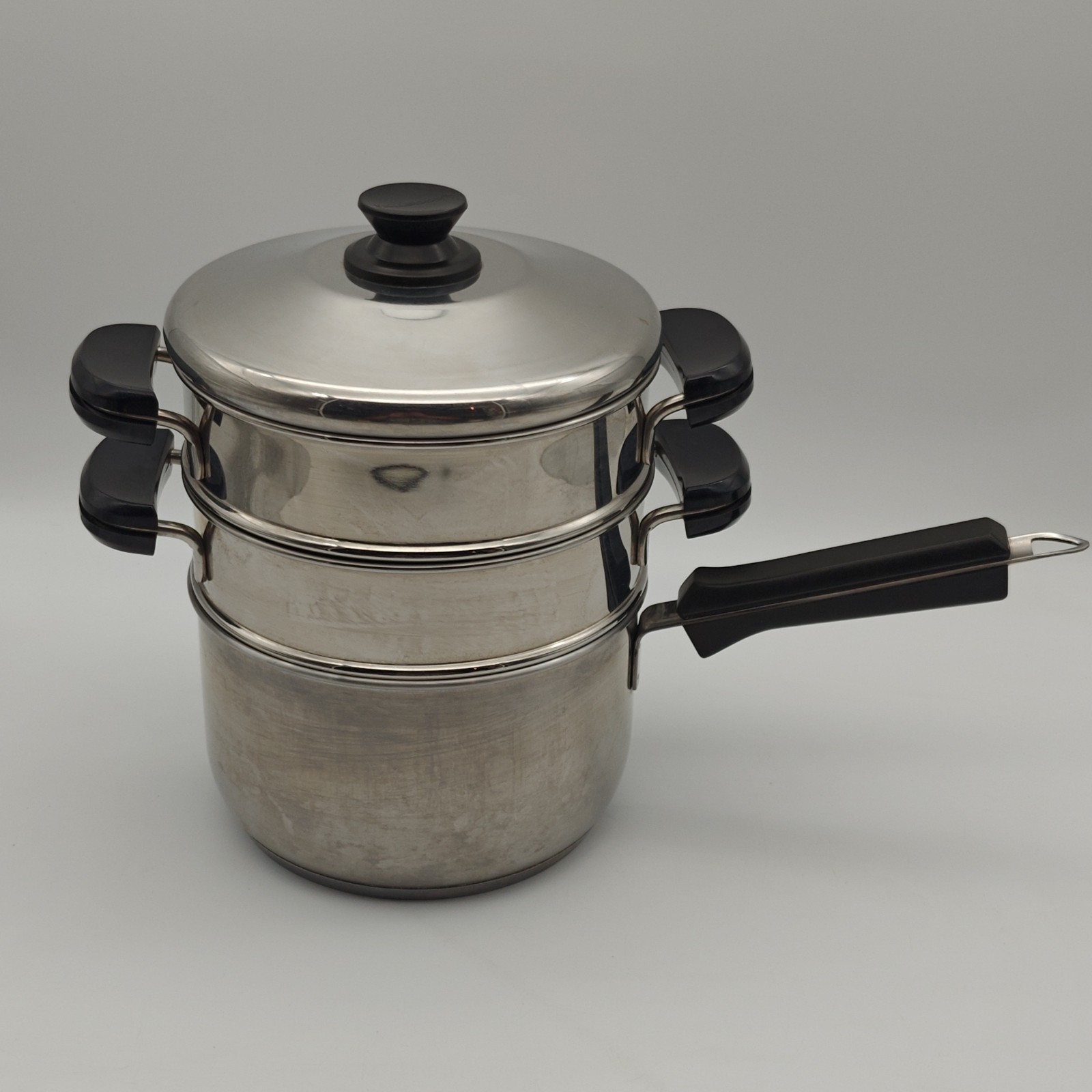 Lagostina Double Boiler Steamer Combo W/Lid Stainless Steel 8 inch Diameter