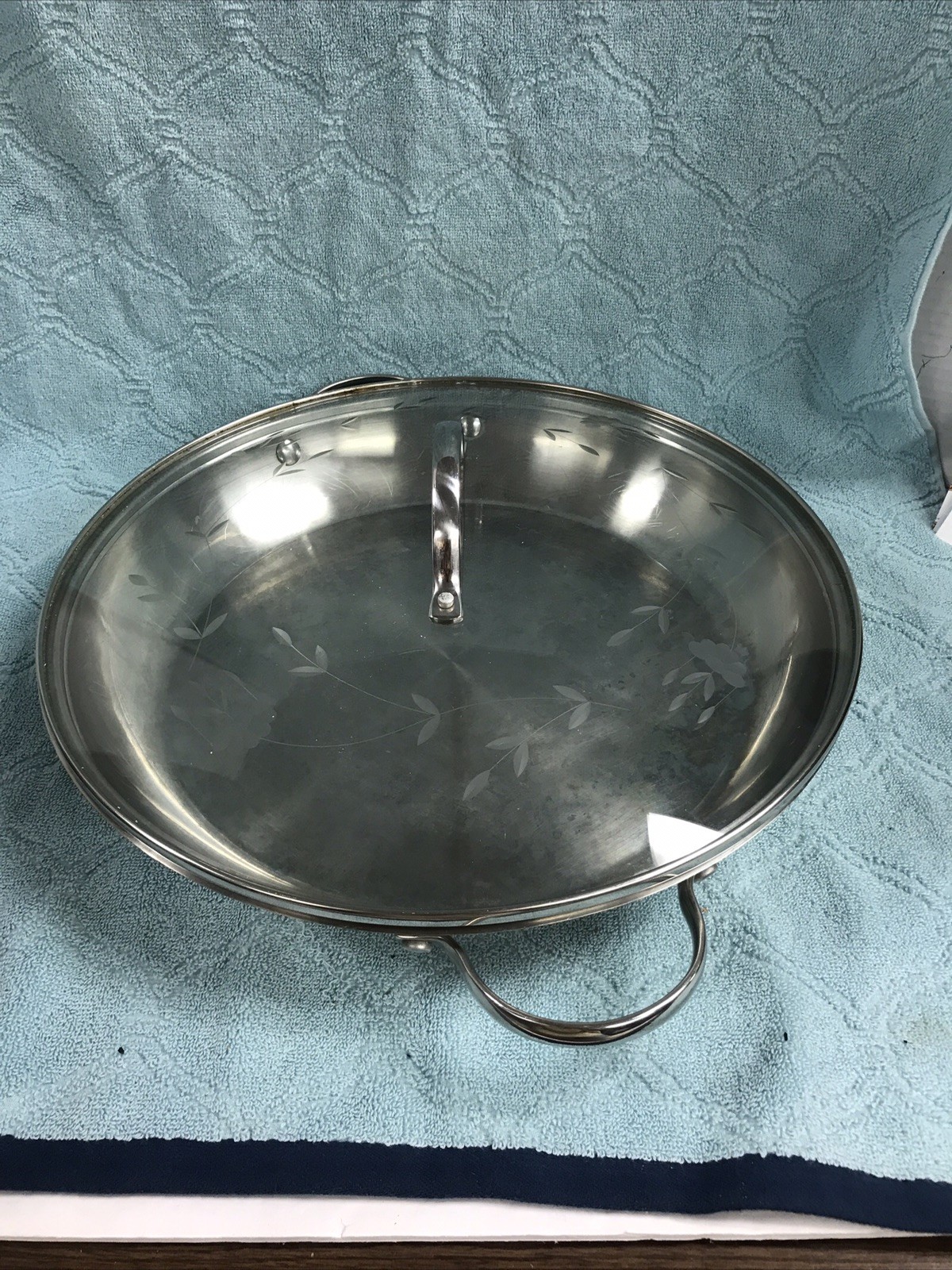 Princess House 14″ Stainless Steel Braiser 14 qt Double Handle With Lid