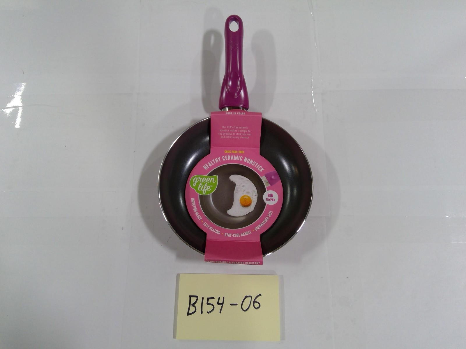 GreenLife Frying Pan 8 In Ceramic Nonstick Pink Induction Ready Dishwasher Safe