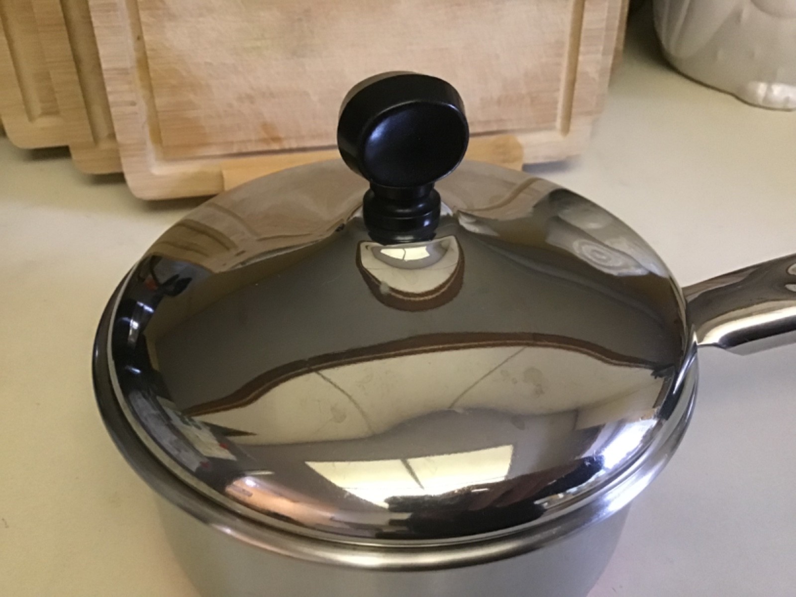 MARTHA STEWART EVERYDAY 1 Qt Quart Stainless Steel/Copper Bottom Saucepan w/Lid