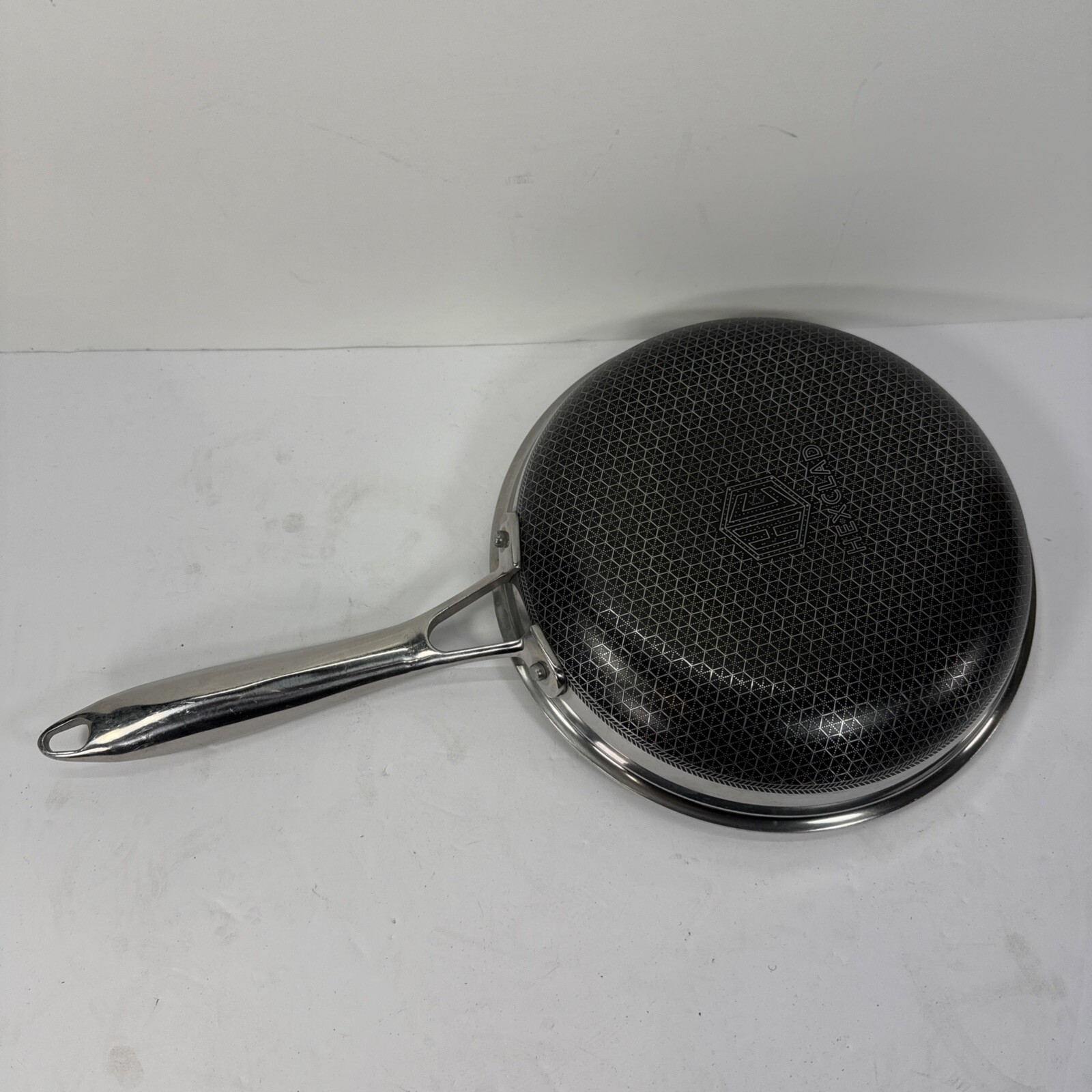 HEXCLAD 8″ Hybrid Fry Pan Stainless Steel Non-Stick Frying Pan (No Lid)