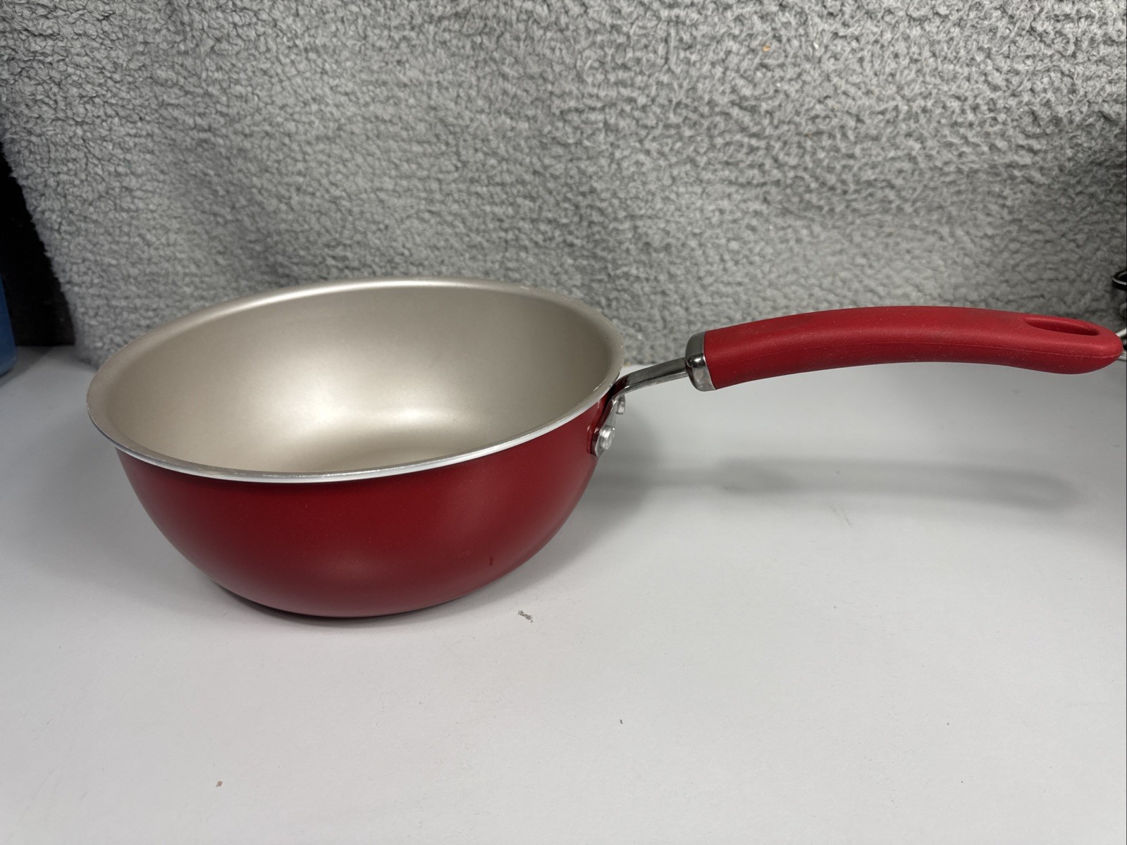 Rachael Ray Create Delicious 3qt Everyday Pan Red Shimmer 9” No Lid Excellent