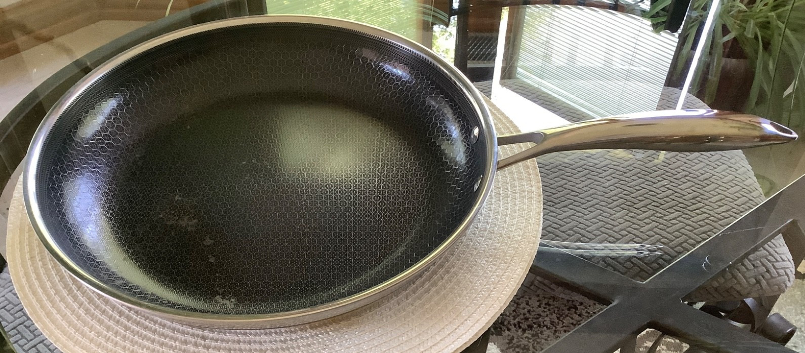 Hexclad Hybrid 12 Inch Stainless Steel Frying Pan Excellent Clean Used Condition